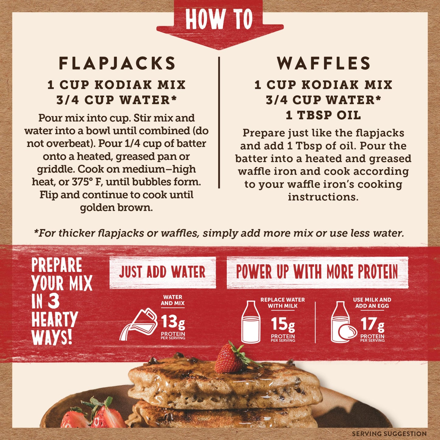 Kodiak Cakes Protein Pancake Power Cakes, Flapjack and Waffle Baking Mix, Buttermilk, 20 Oz, (Pack of 6)