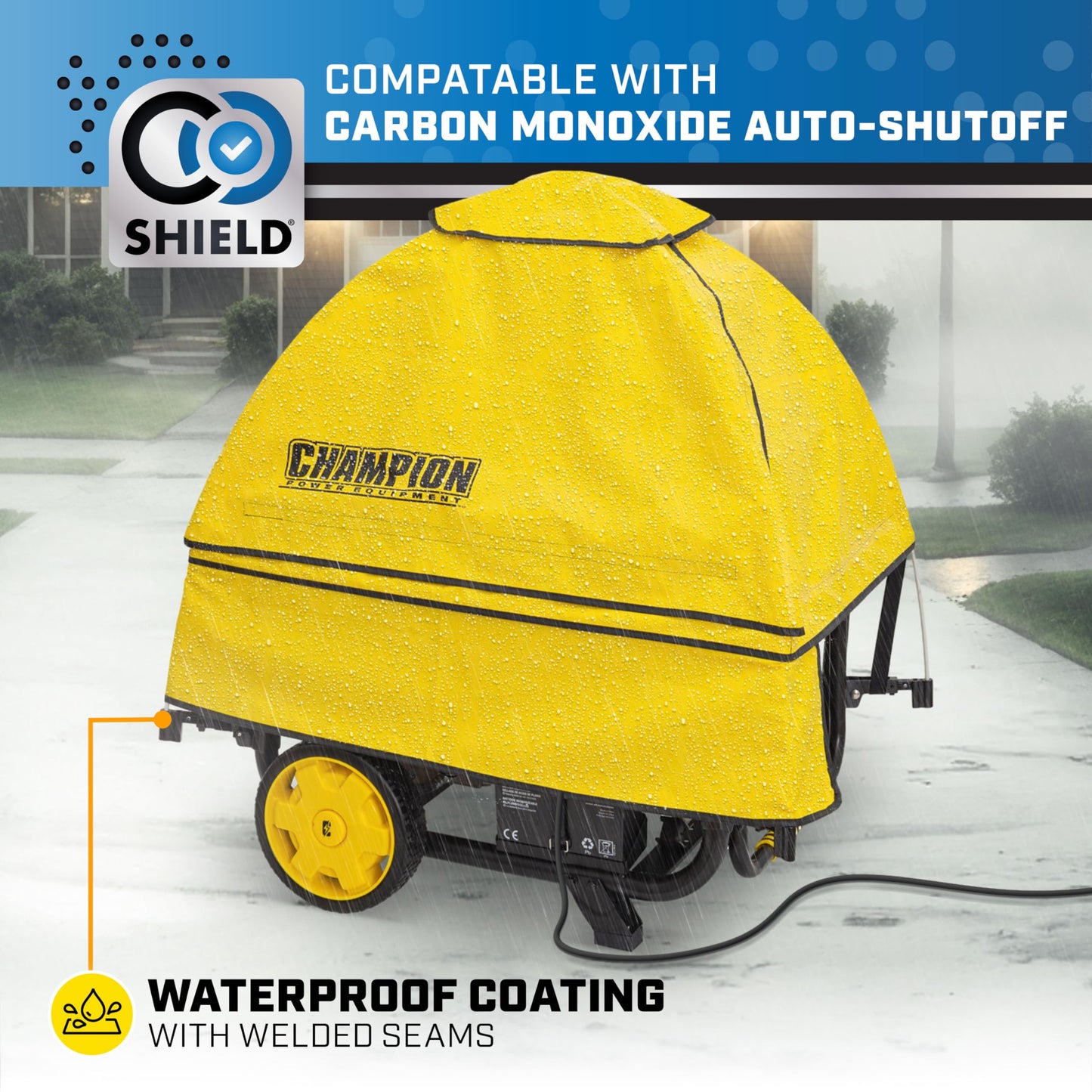 Champion Power Equipment 100376 Storm Shield Severe Weather Portable Generator Cover by GenTent for 4000 to 12,500-Starting Watt Generators