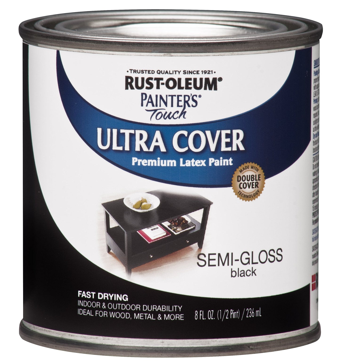 Rust-Oleum 1976502 Painter's Touch Latex Paint, Flat Black 32 Fl Oz, 1 Quarts, (Pack of 1)