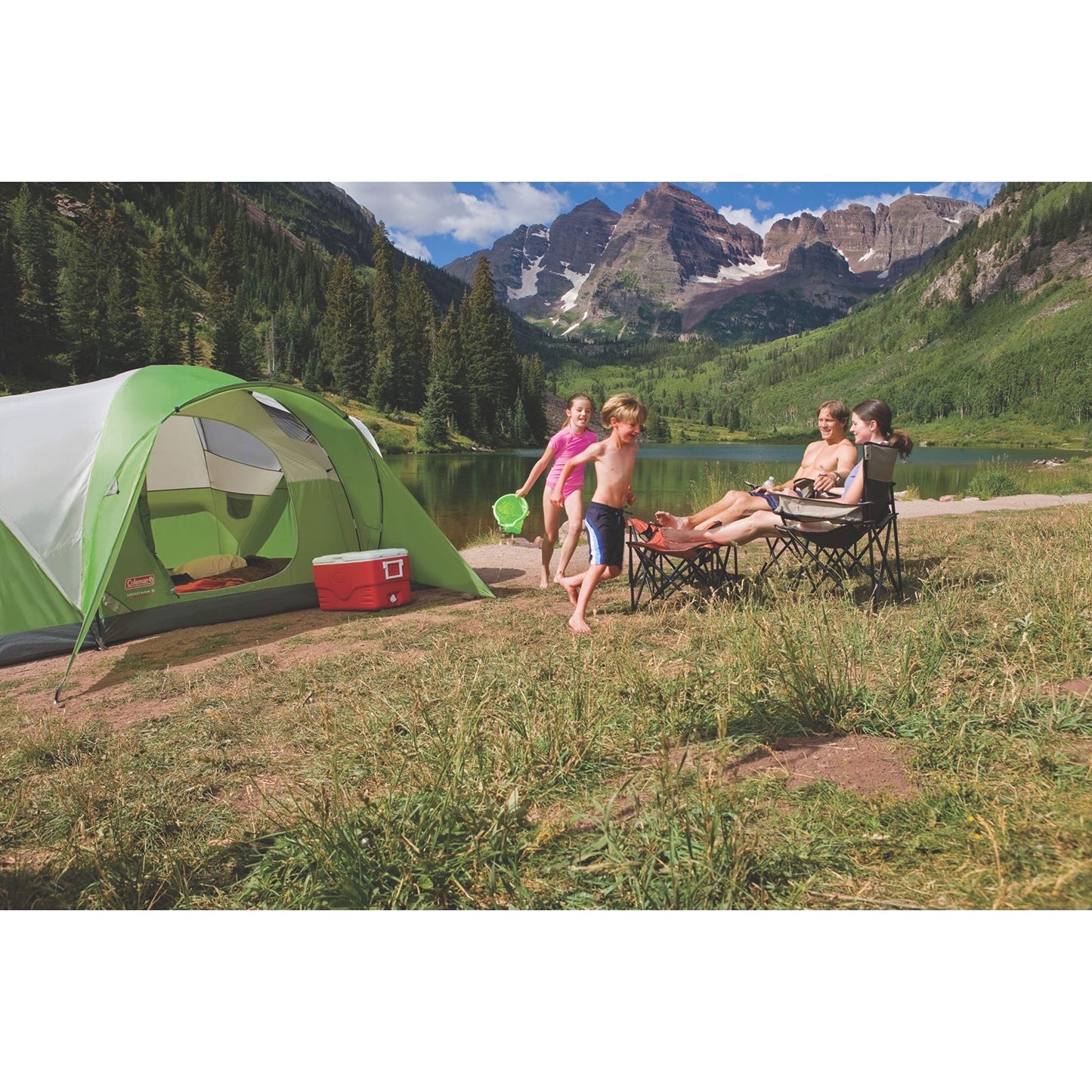 Coleman Montana Camping Tent, 6/8 Person Family Tent with Included Rainfly, Carry Bag, and Spacious Interior, Fits Multiple Queen Airbeds and Sets Up in 15 Minutes