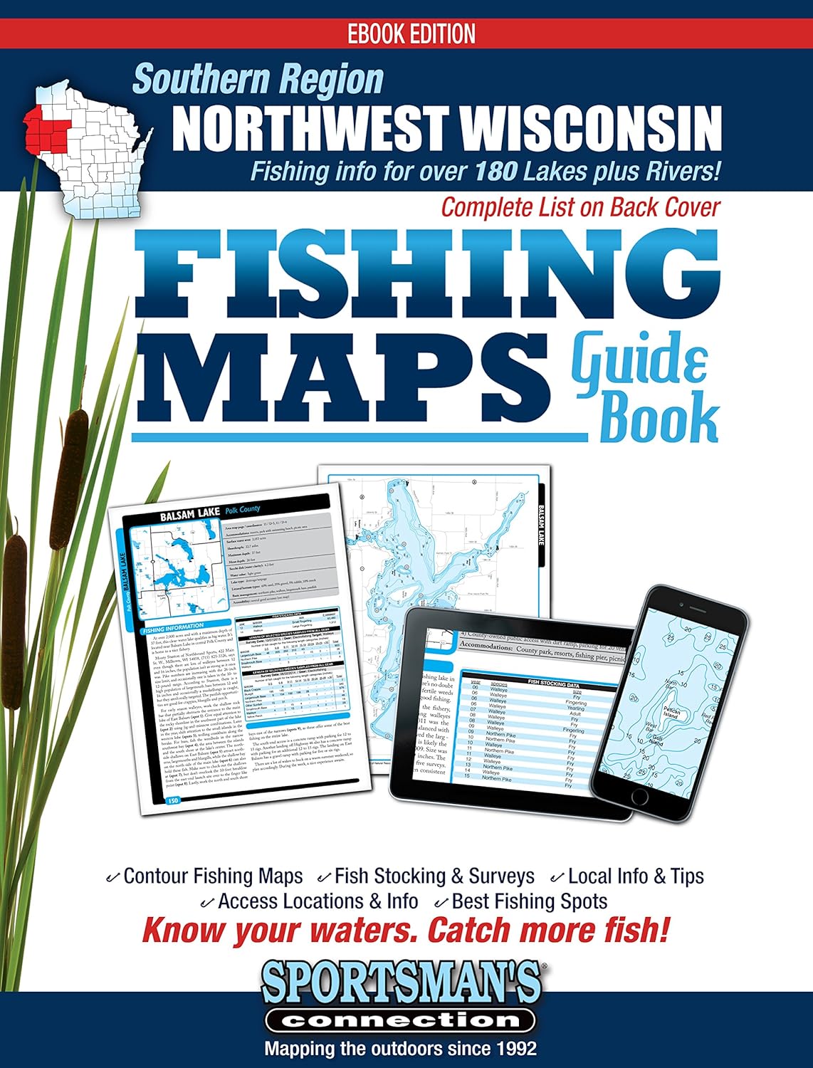 Northwest Wisconsin Fishing Map Guide - Southern Region