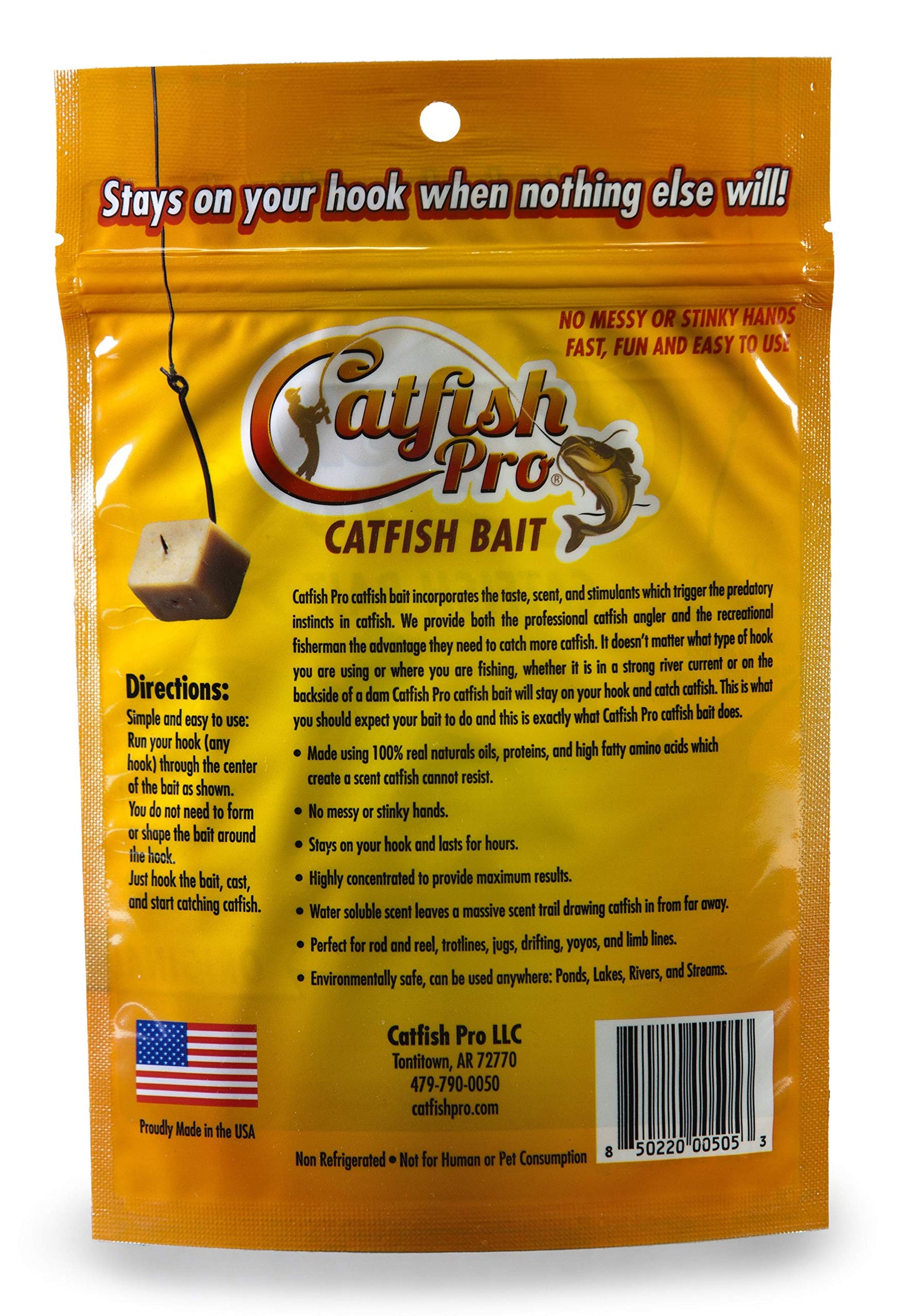 Catfish Pro Catfish Bait - 10oz Bag with 80pcs | Irresistible Scent for Catfish | Mess-Free, Stays On Your Hook When Nothing Else Will | Great for Rod, Reel, Trotline, Jugs & Yoyos Fishing