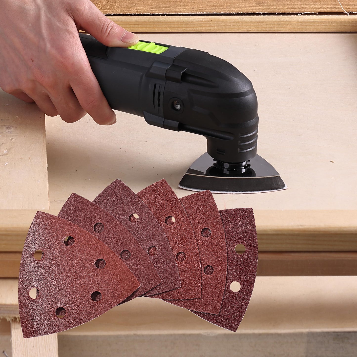Bates- Mouse Detail Sander Sanding Pads, 30 pcs, 40/80/120/180/240 Grits, Palm Sander Sandpaper