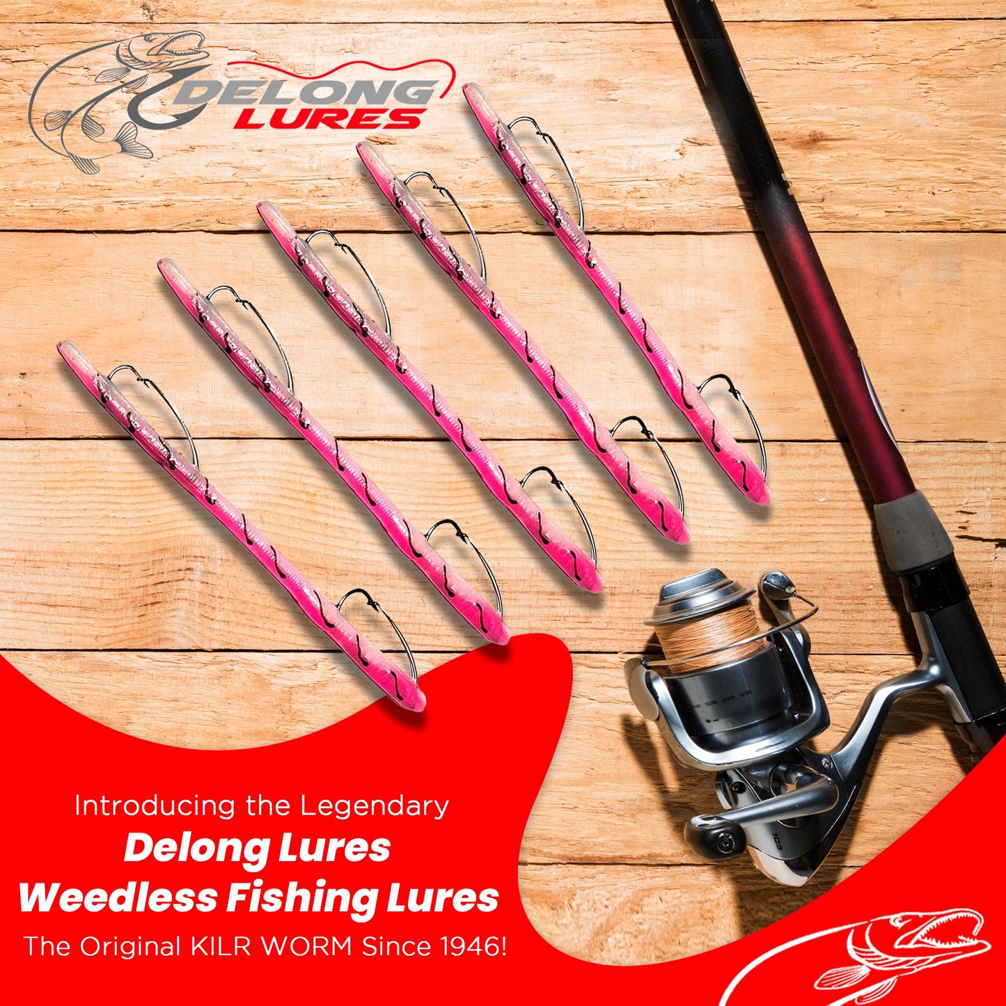 Made in USA Weedless Pre-Rigged Fishing Lures Bass Set, Pike, and Anything in Between - USA - Extra Durable Soft Plastic Swimbaits for Bass Fishing Lures - 5 PCS Bass Baits and Lures Pack(Variety)