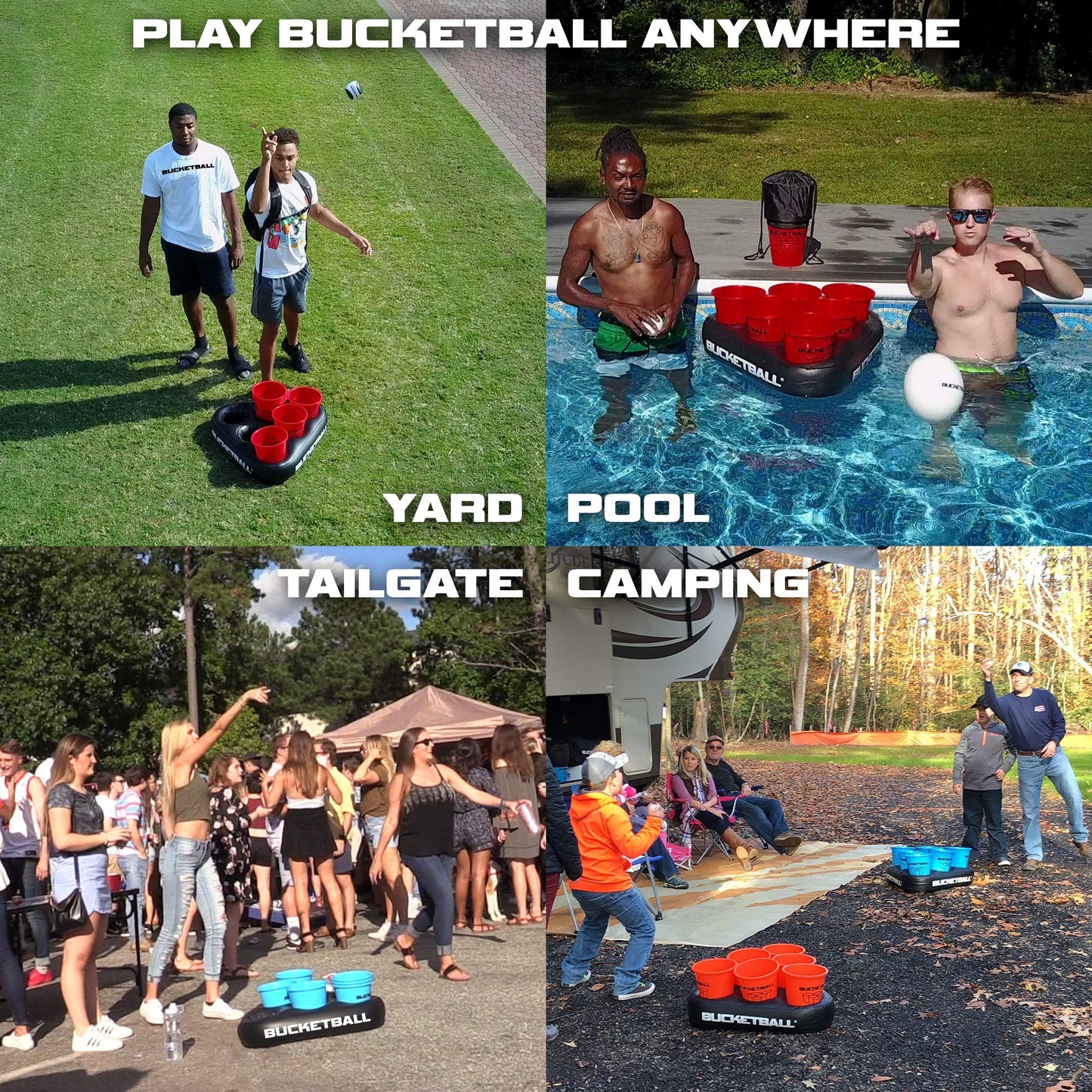 BucketBall | Beach Edition Party Pack | Ultimate Beach, Pool, Yard, Camping, Tailgate, BBQ, Lawn, Water, Indoor, Outdoor Game – Best Gift Toy for Adults, Girls, Boys, Teens, Family