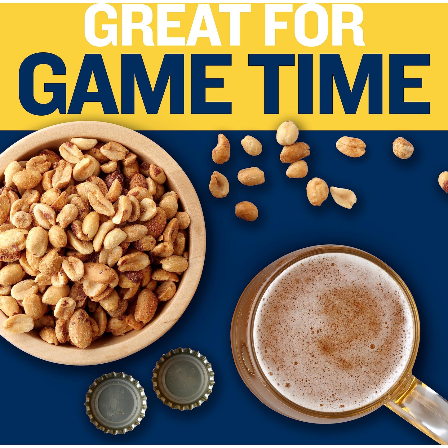 PLANTERS Peanuts, Dry Roasted Peanuts, Lightly Salted Snack Mix, Snacks for Adults - 16 oz. Jars, Pack of 12 PLANTERS Nuts