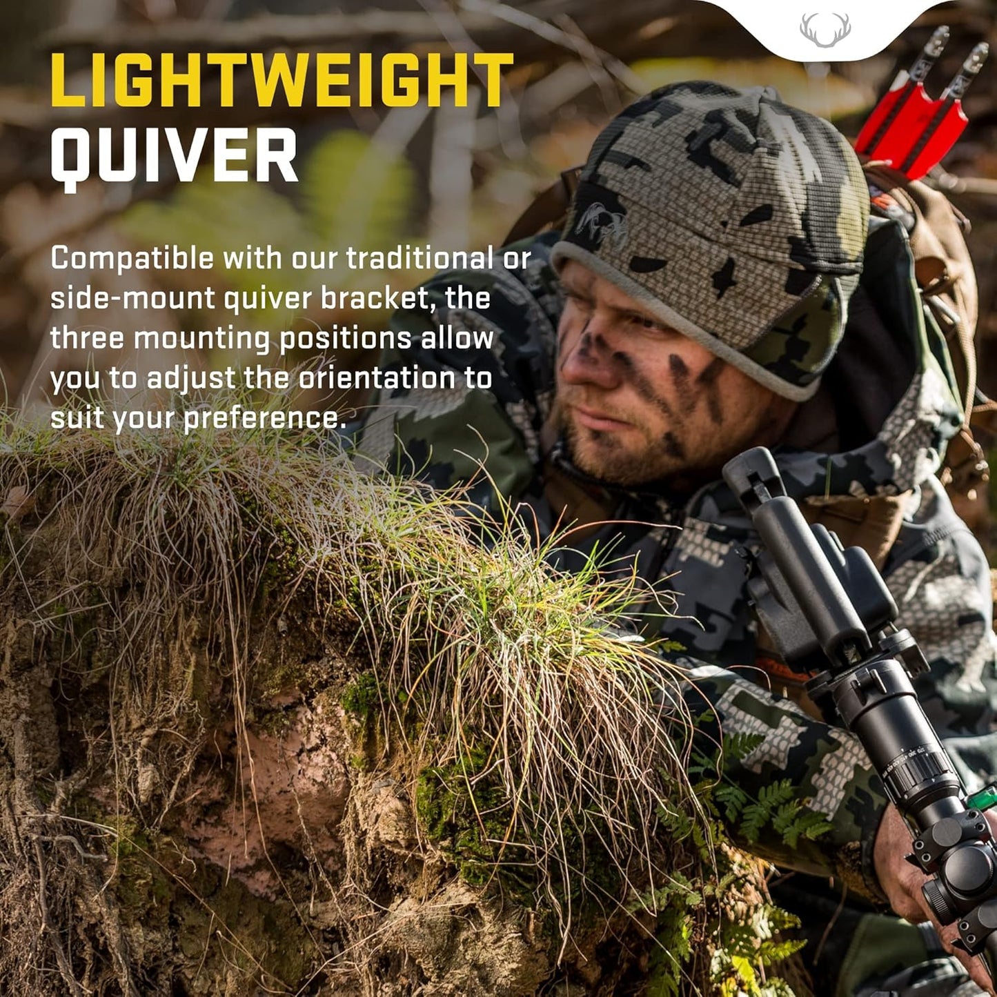 TenPoint 3-Arrow Instant Detach Quiver (HCA-019) - Three Mounting Positions - Includes Under-Mount Bracket