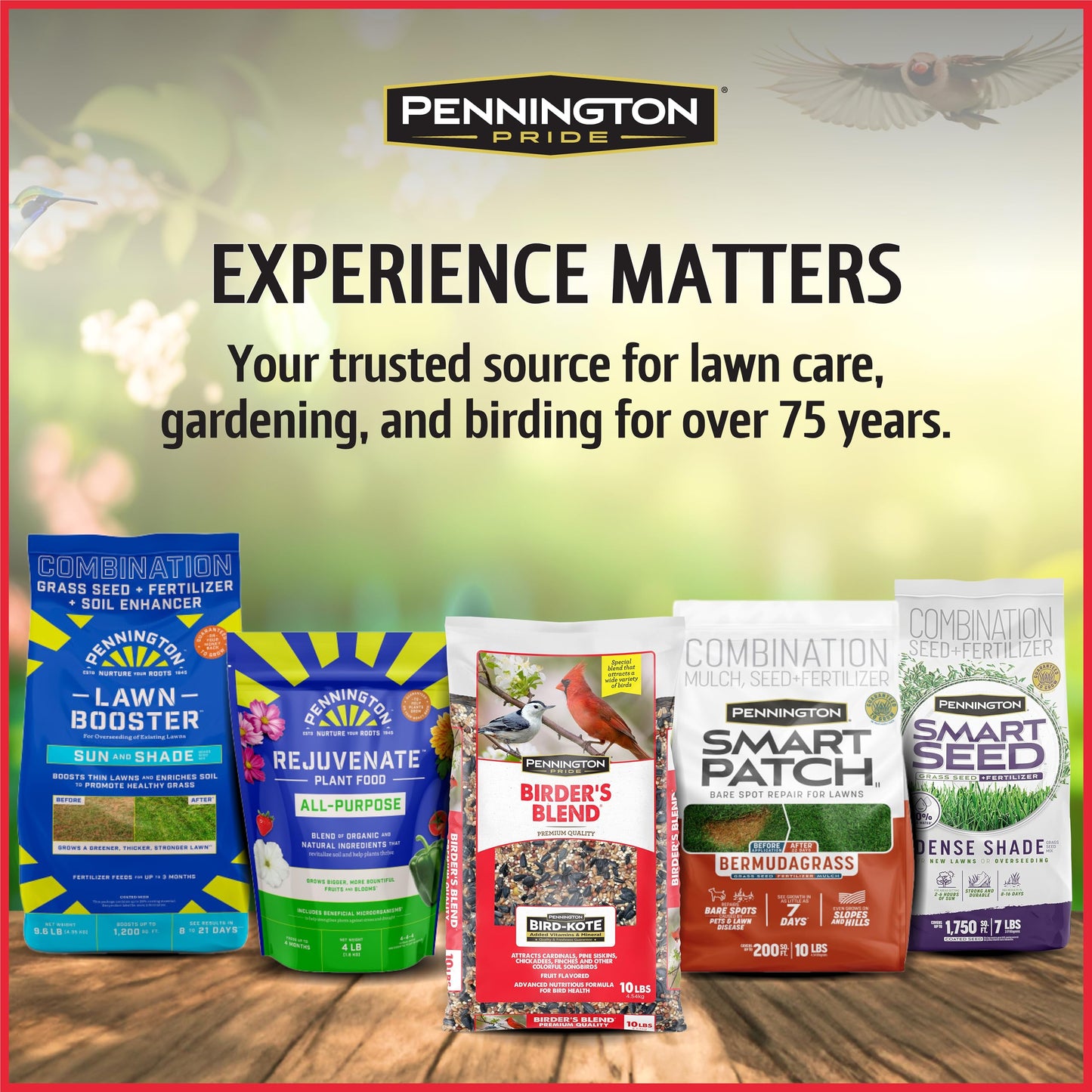 Pennington Pride Songbird Nut & Fruit Blend, Wild Bird Seed for Outside Feeders, Advanced Nutrition Formula for Bird Health, 10-lb. Bag