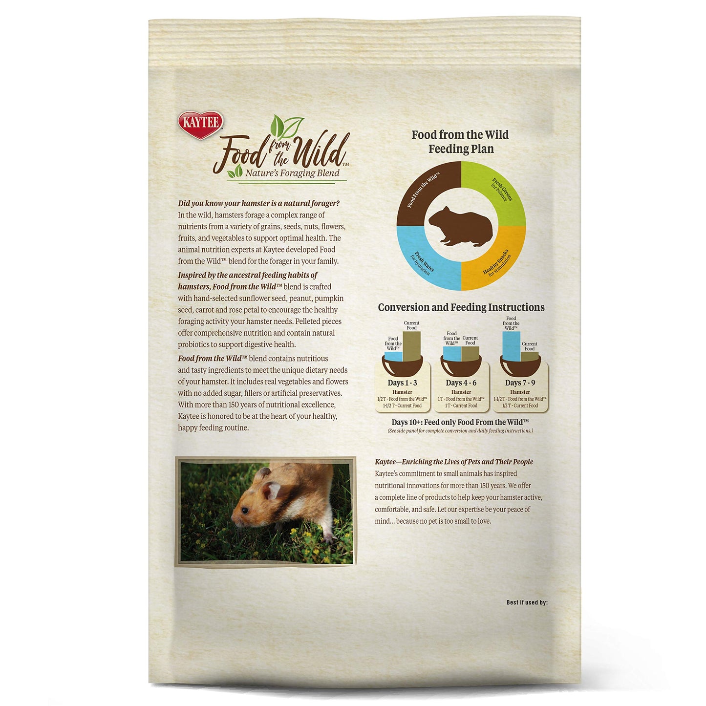 Kaytee Food from The Wild Natural Pet Hamster Food, 2 Pound