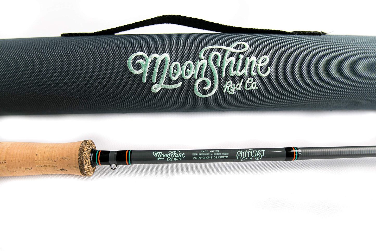 Moonshine Rod Co. Fly Fishing Rod with Carrying Case and Extra Rod Tip Section, Slow-Medium-Fast Action