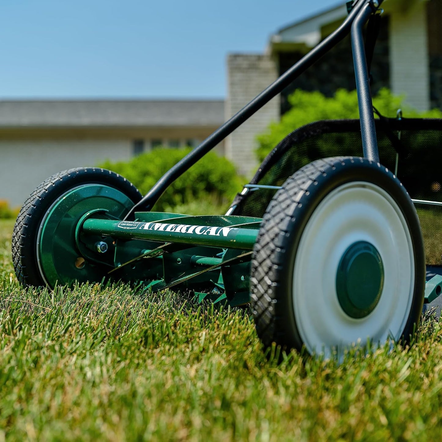 American Lawn Mower Company 1204-14 14-Inch 4-Blade Push Reel Lawn Mower, Red