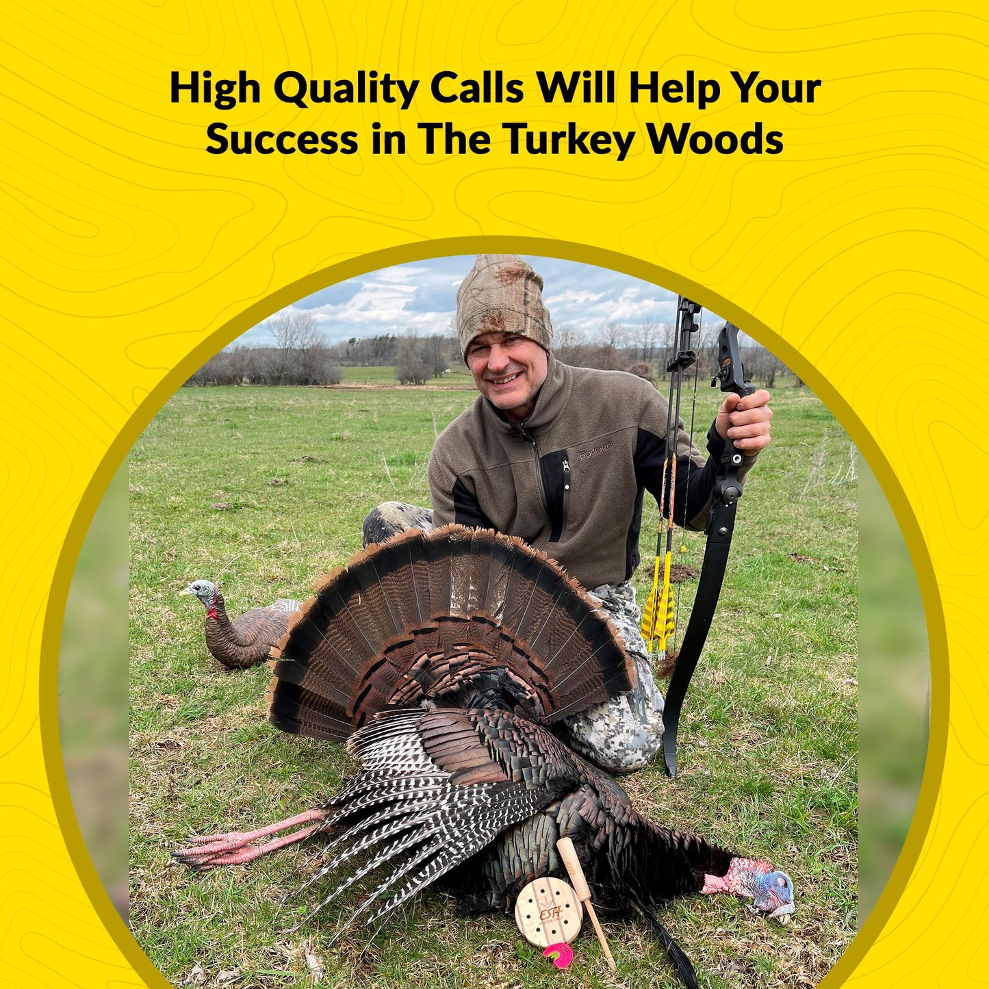 Turkey Pot Calls – Turkey Glass Calls & Slate Calls with Strikers – Realistic Turkey Calls for Hunting and Lures