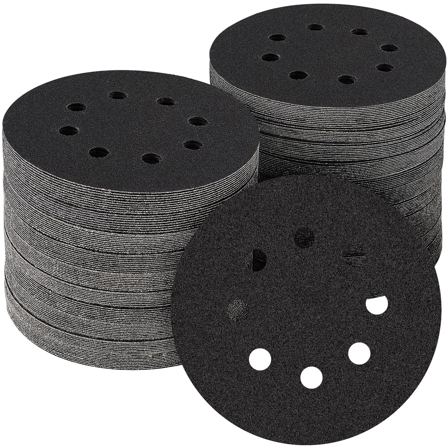 100 PCS 5 Inch Sanding Discs 120 Grit, Round Hook and Loop Sandpaper for Random Orbital Sander