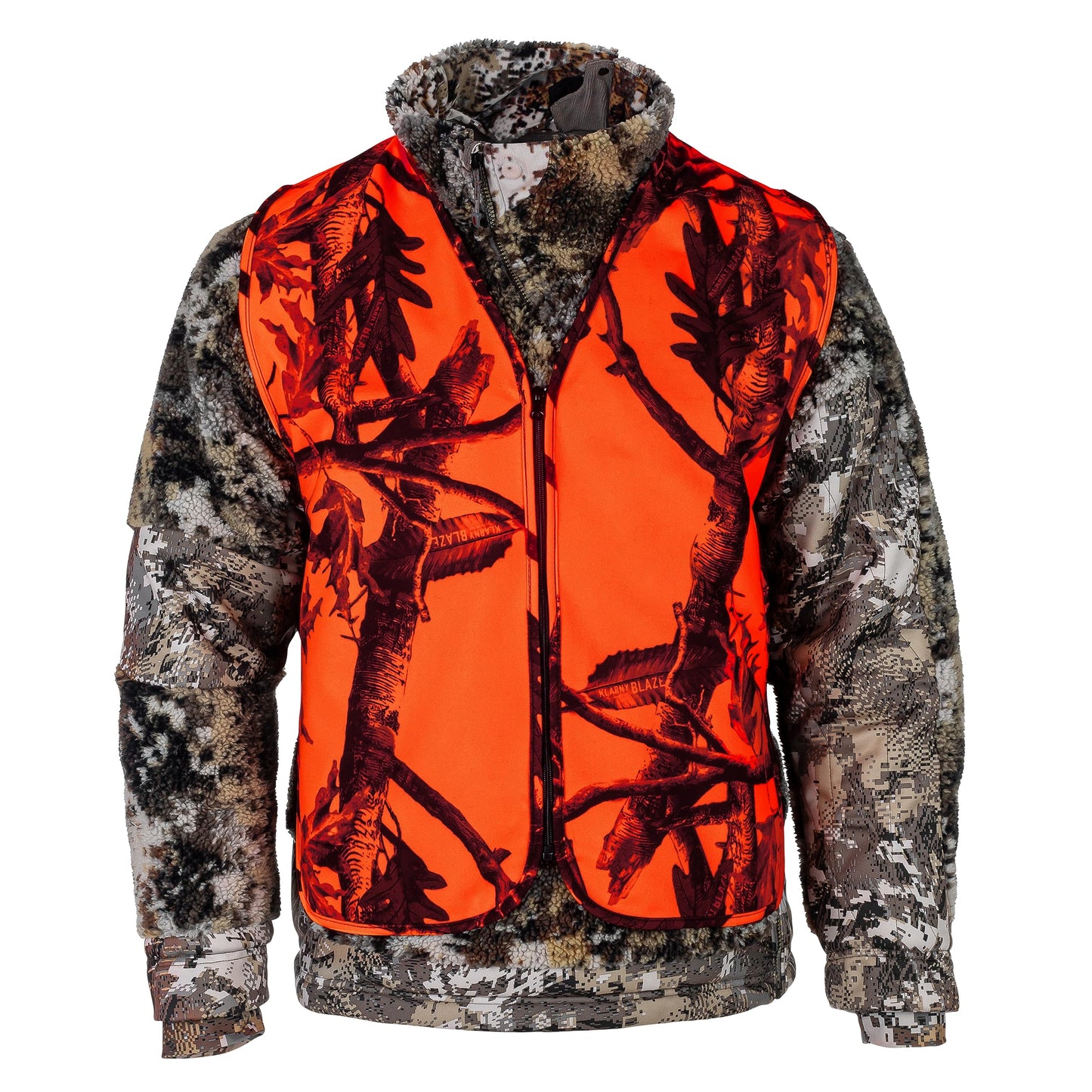 Klarny Orange Safety Vest, High-Visibility, Waterproof Deer and Bow Hunting Gear, Quiet Hunter Vests and Hunting Accessories