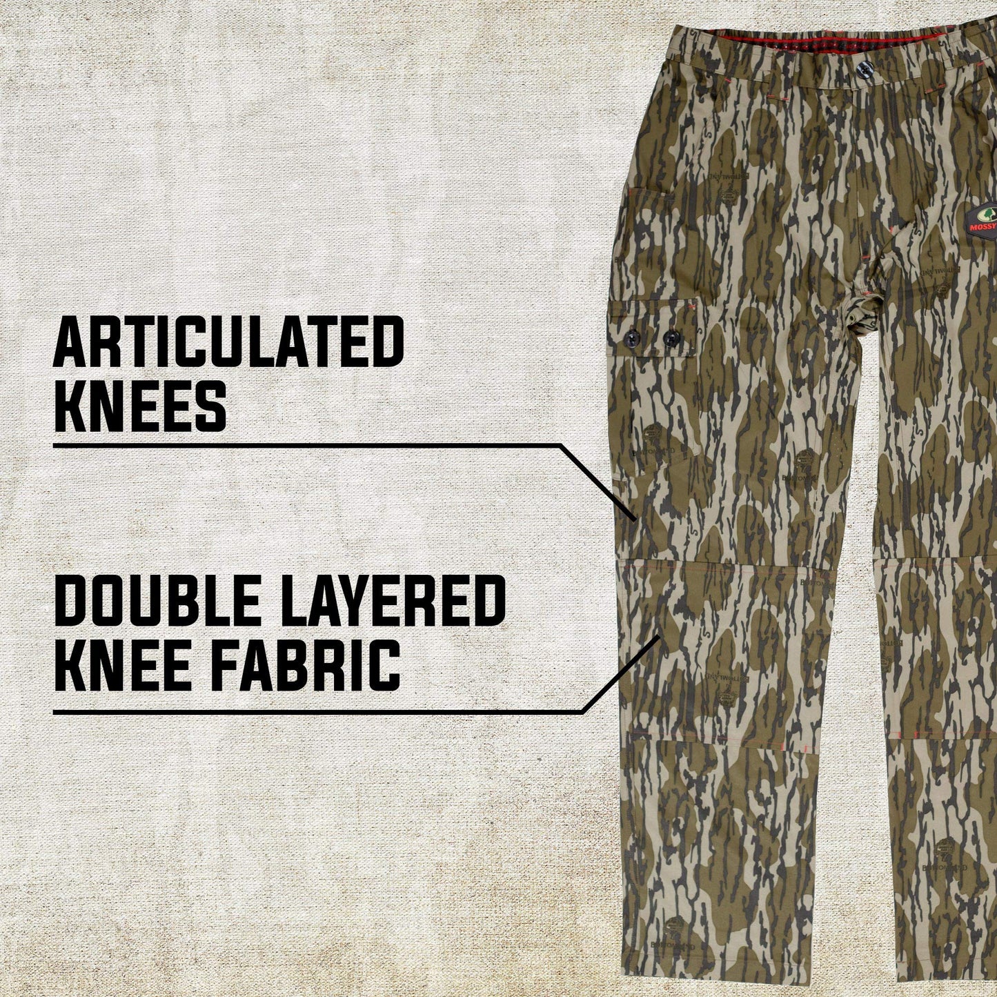 Mossy Oak Men's Lightweight Camo Hunting Pants Tibbee