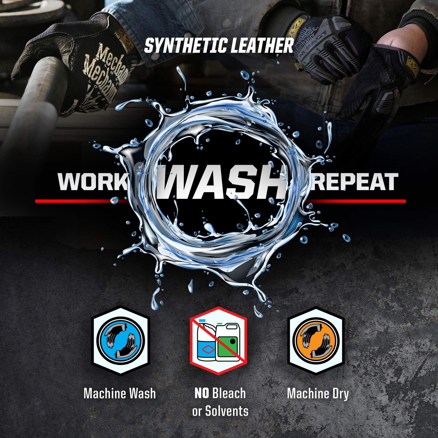 Mechanix Wear: The Original Covert Tactical Work Gloves with Secure Fit, Flexible Grip for Multi-Purpose Use, Durable Touchscreen Safety Gloves for Men (Black, Small)