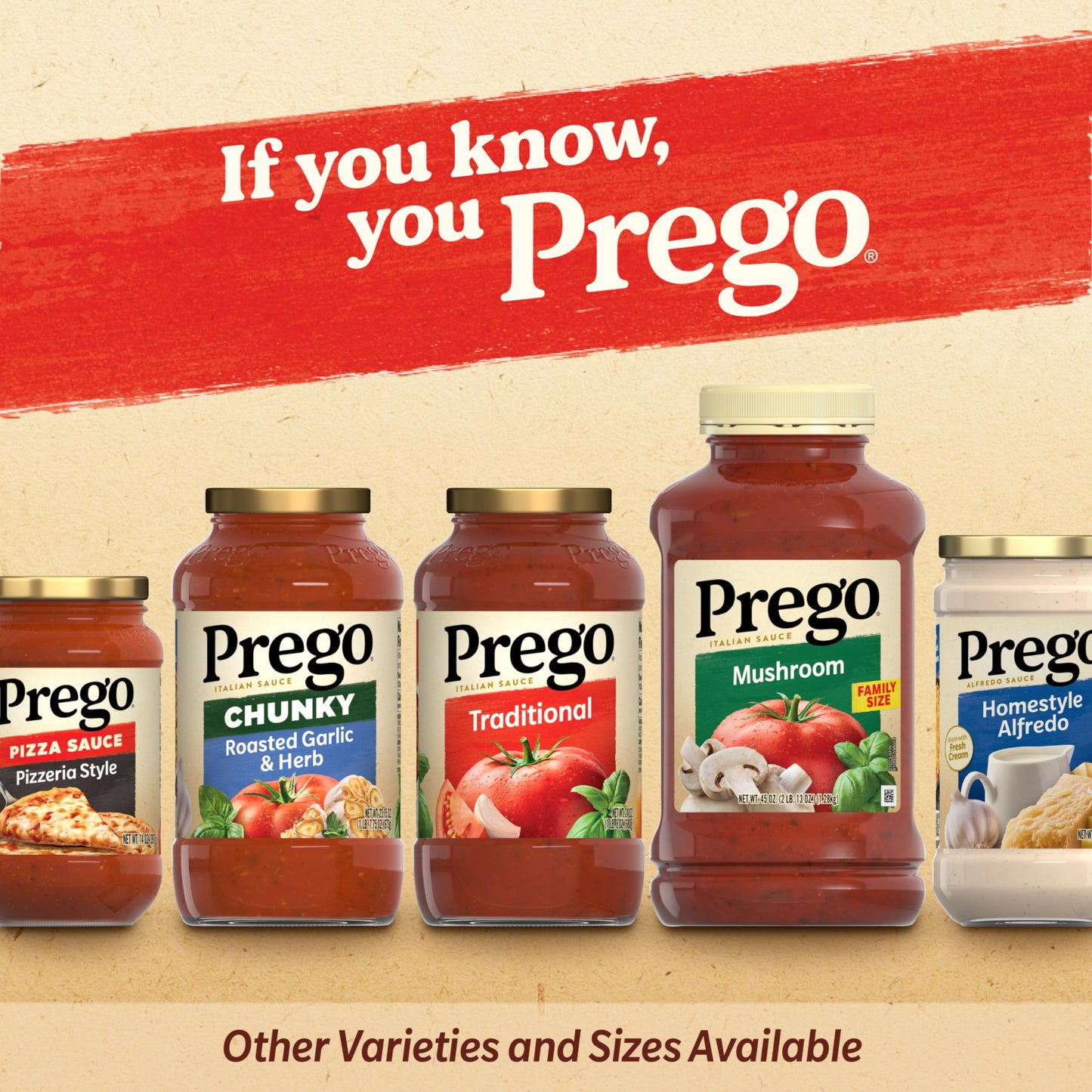 Prego Traditional No Sugar Added Pasta Sauce, 23.5 Oz Jar (Case of 6)