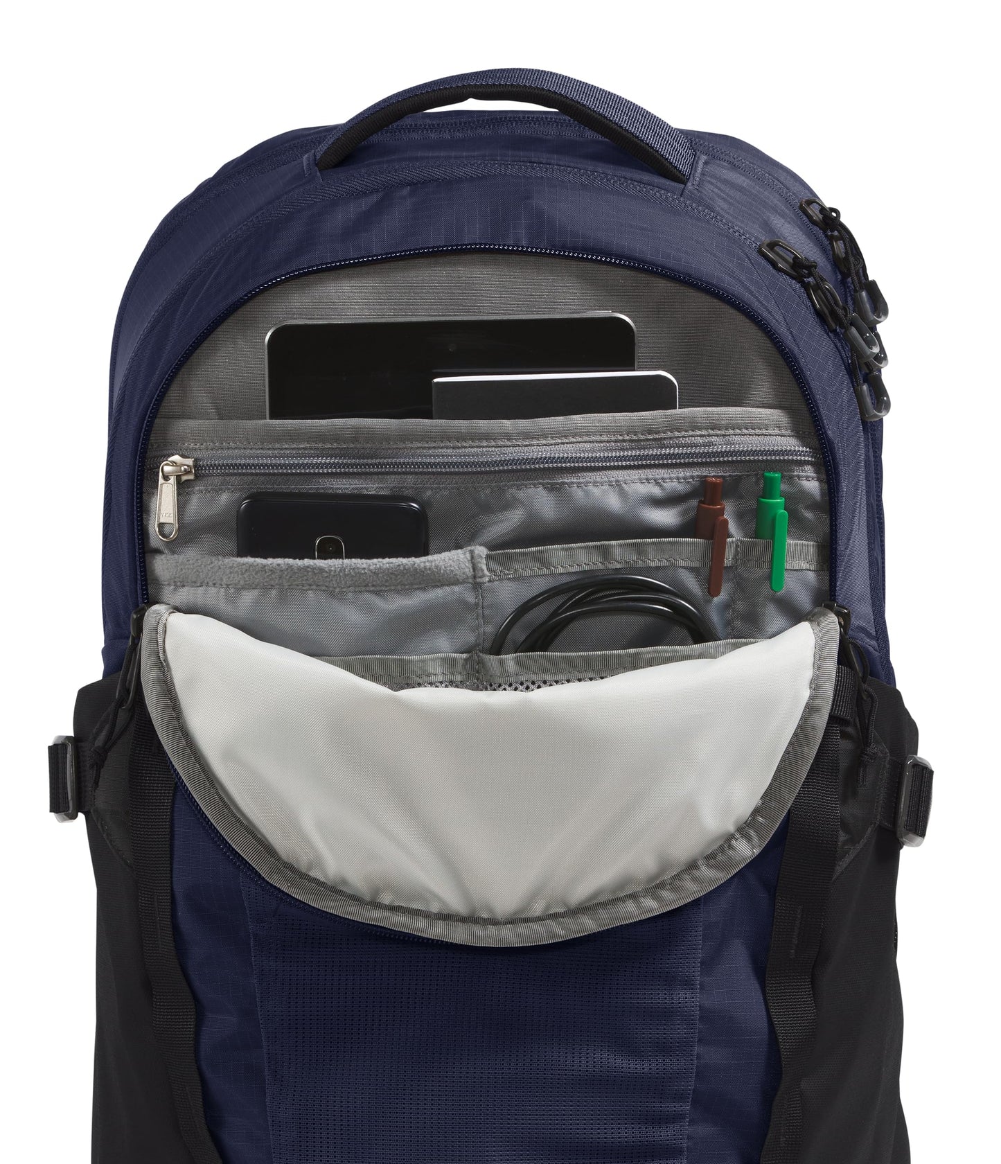 THE NORTH FACE Recon Everyday Laptop Backpack | Daypack with Water Repellent Finish, 16" Laptop Sleeve, 2 Water Bottle Pockets, TNF Black/TNF Black-NPF, One Size