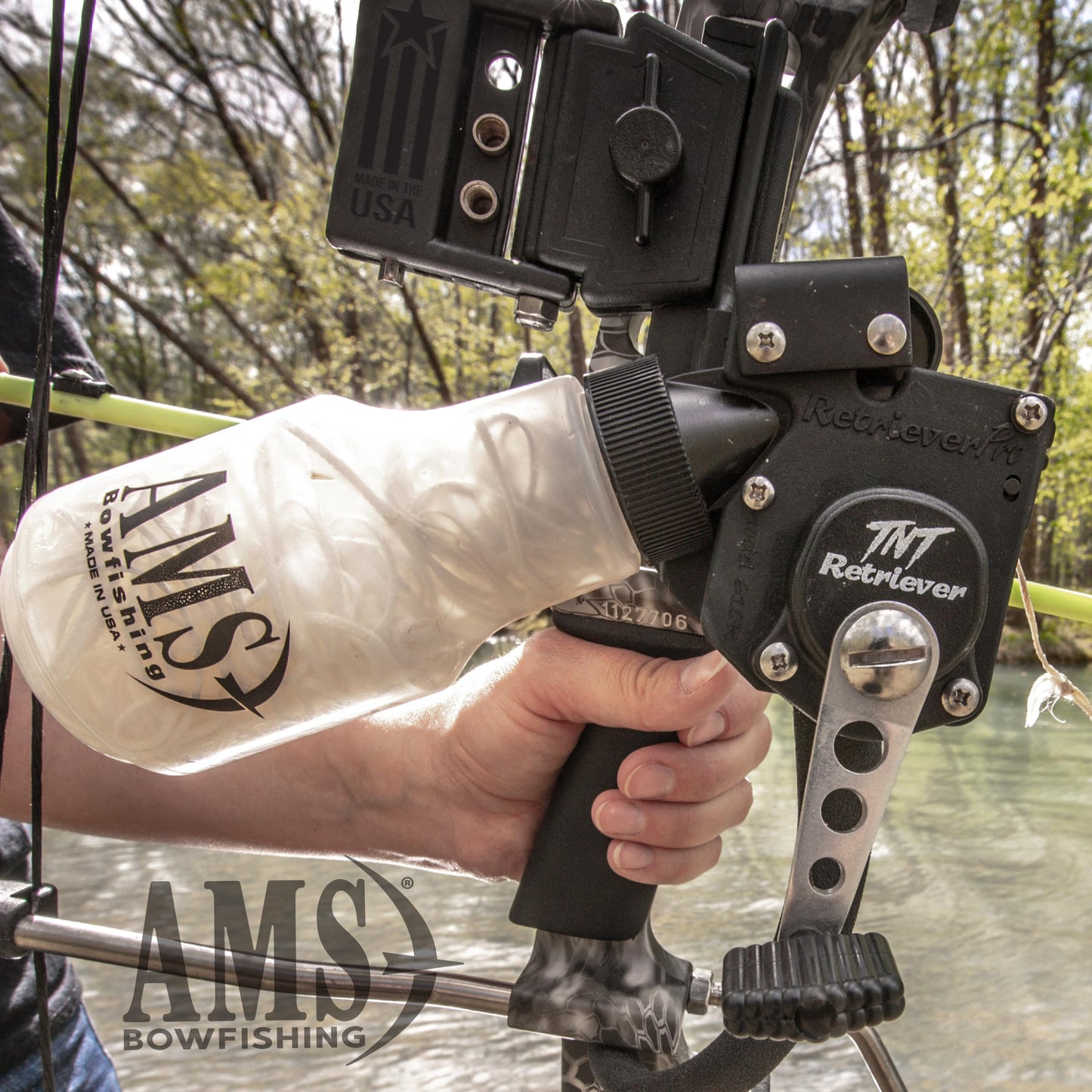 AMS Bowfishing Retriever TNT Reel - Made in The USA