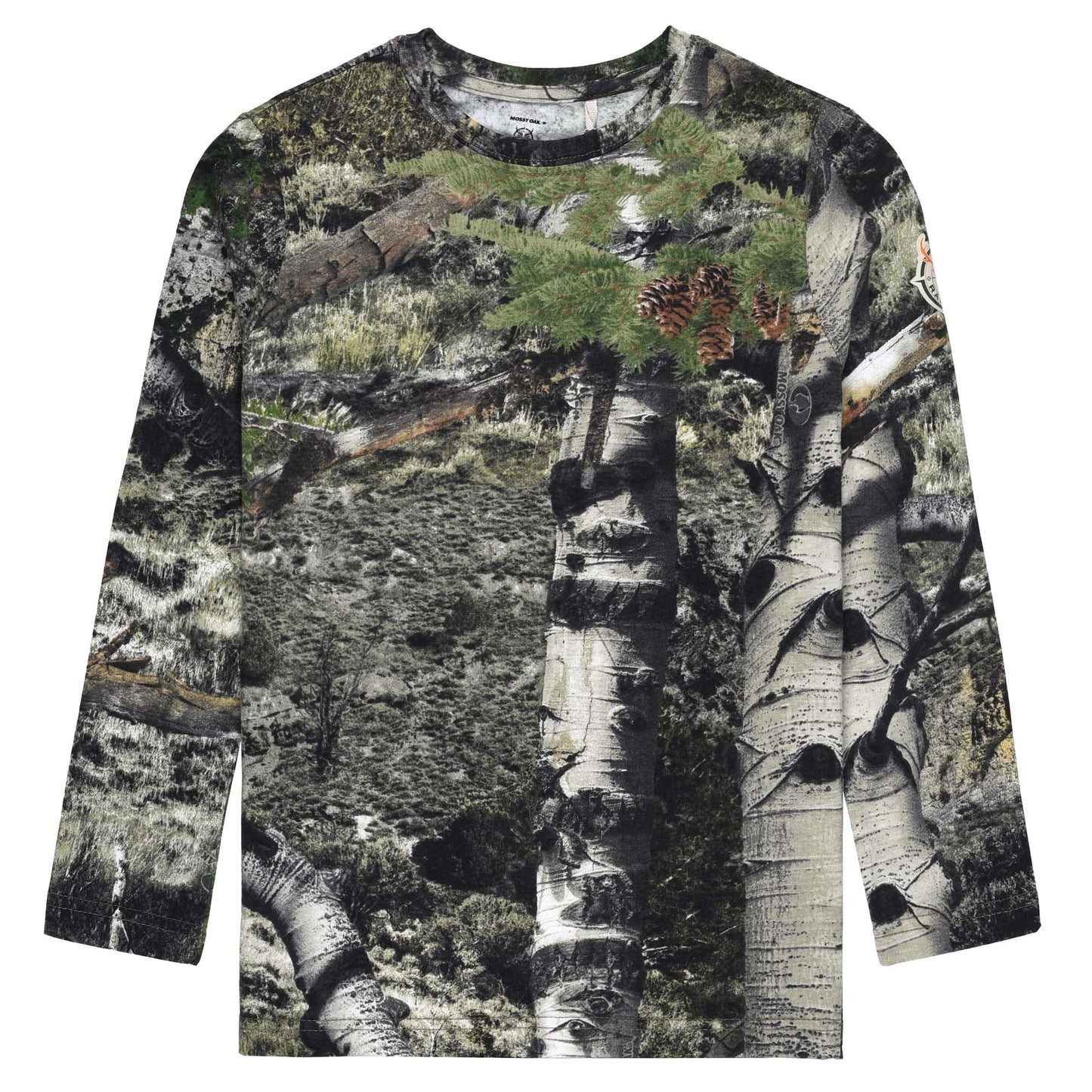 Realtree and Mossy Oak Authentic Youth Camouflage Pattern Long Sleeves Crewneck Tee Shirts for Kids