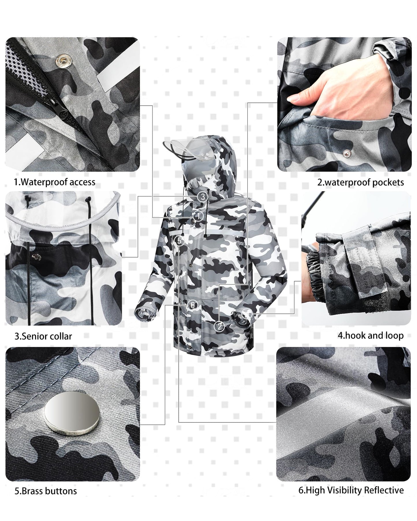 iCreek Rain Suit Waterproof Jacket and Trouser Suit Raincoat for Men and Women Outdoor All-Sport Breathable Anti-storm