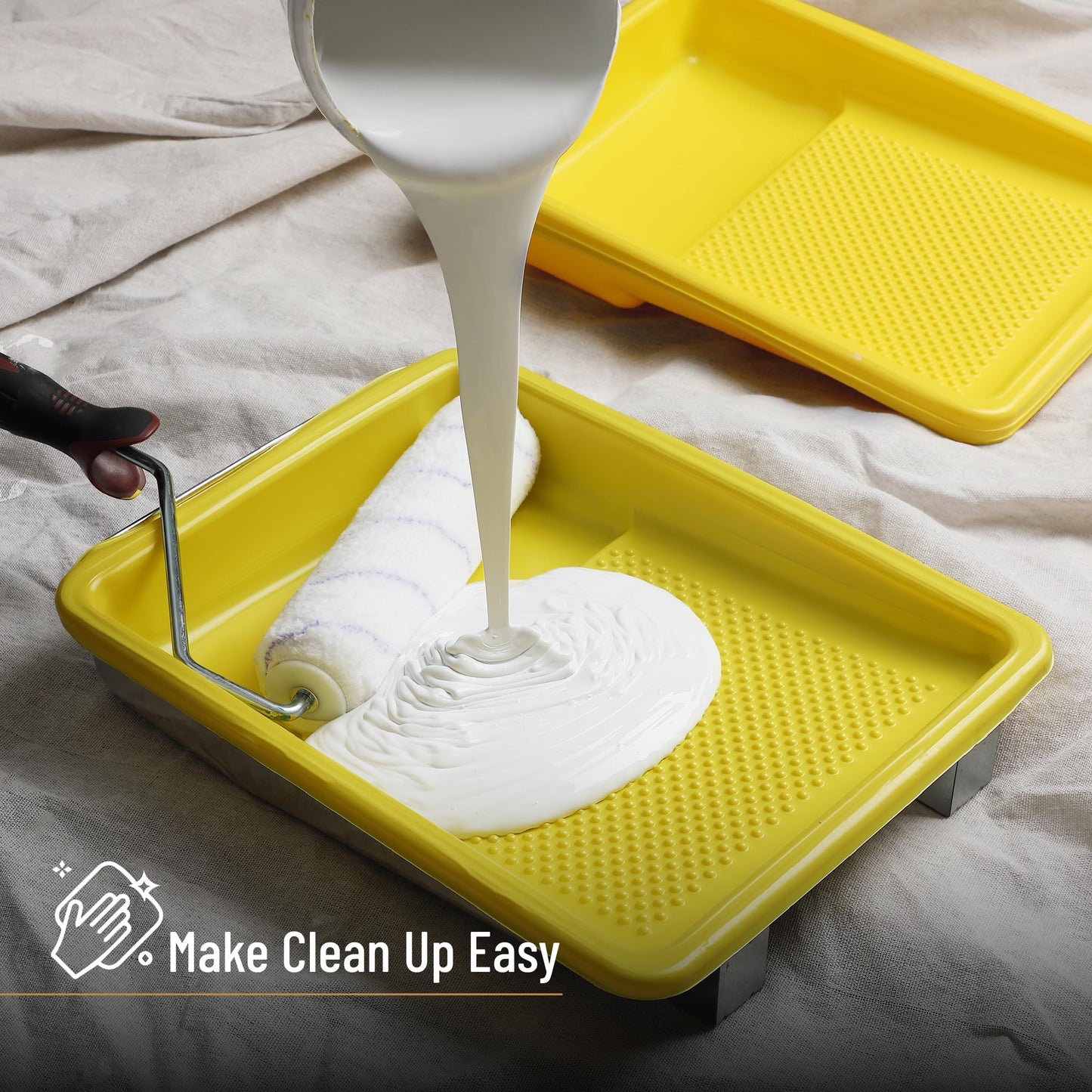 Bates- Paint Tray Liner, 9 Inch, 10 Pack, Paint Roller Tray, Disposable Plastic Paint Trays, Paint Pans Trays, Paint Supplies for House Painting, Roller Tray