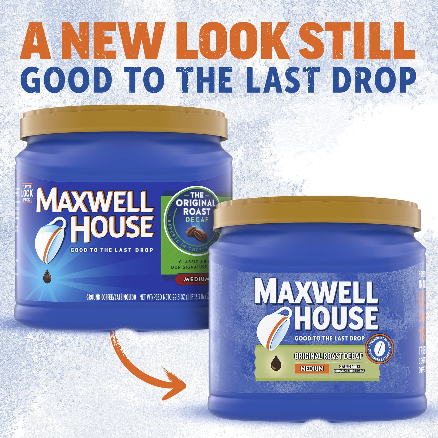 Maxwell House Decaffeinated Original Medium Roast Ground Coffee, 29.3 oz Canister