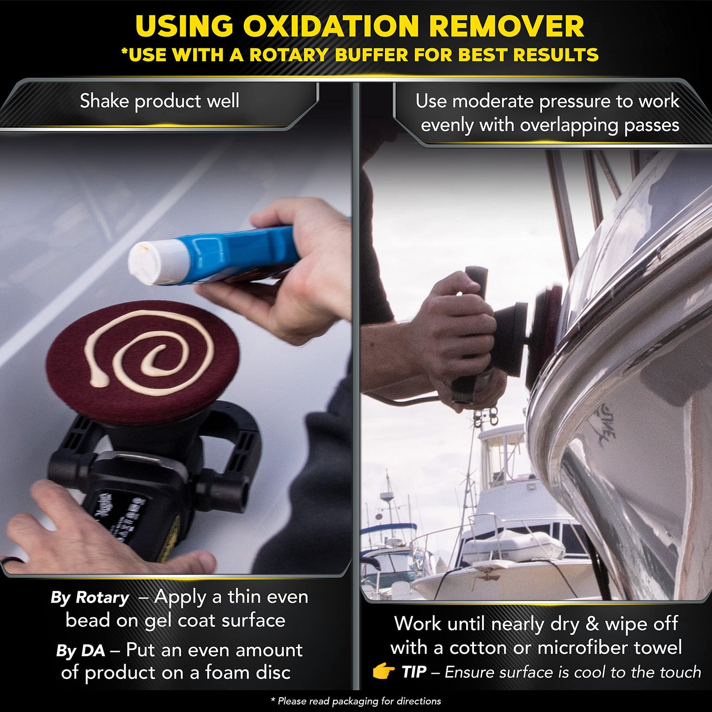 Meguiar's M4965 Marine/RV Fiberglass Restoration System, 3-Piece Marine Fiberglass Repair Kit Featuring Oxidation Remover for Boat Care Plus Boat Polish and Wax