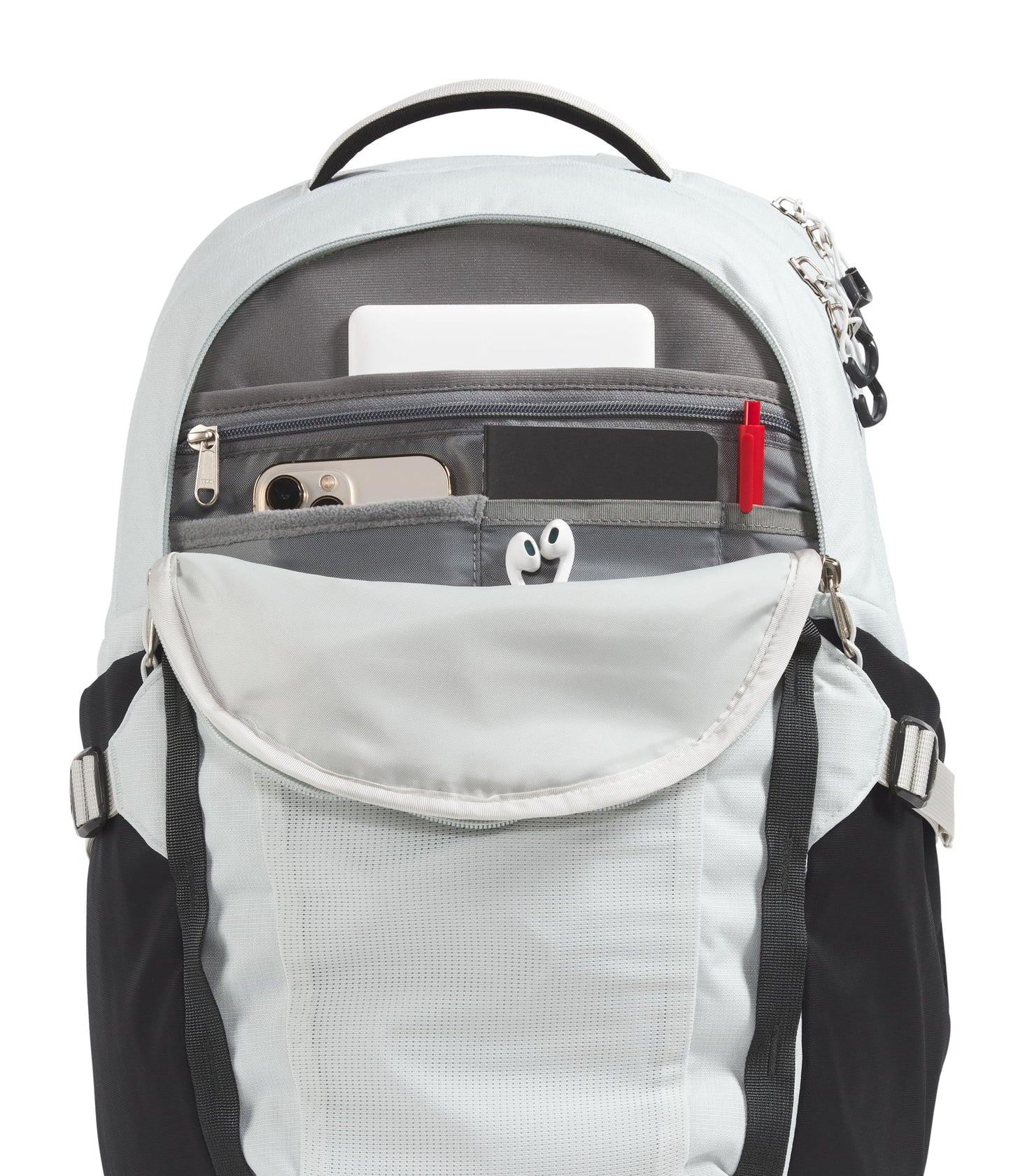 THE NORTH FACE Recon Everyday Laptop Backpack | Daypack with Water Repellent Finish, 16" Laptop Sleeve, 2 Water Bottle Pockets, TNF Black/TNF Black-NPF, One Size