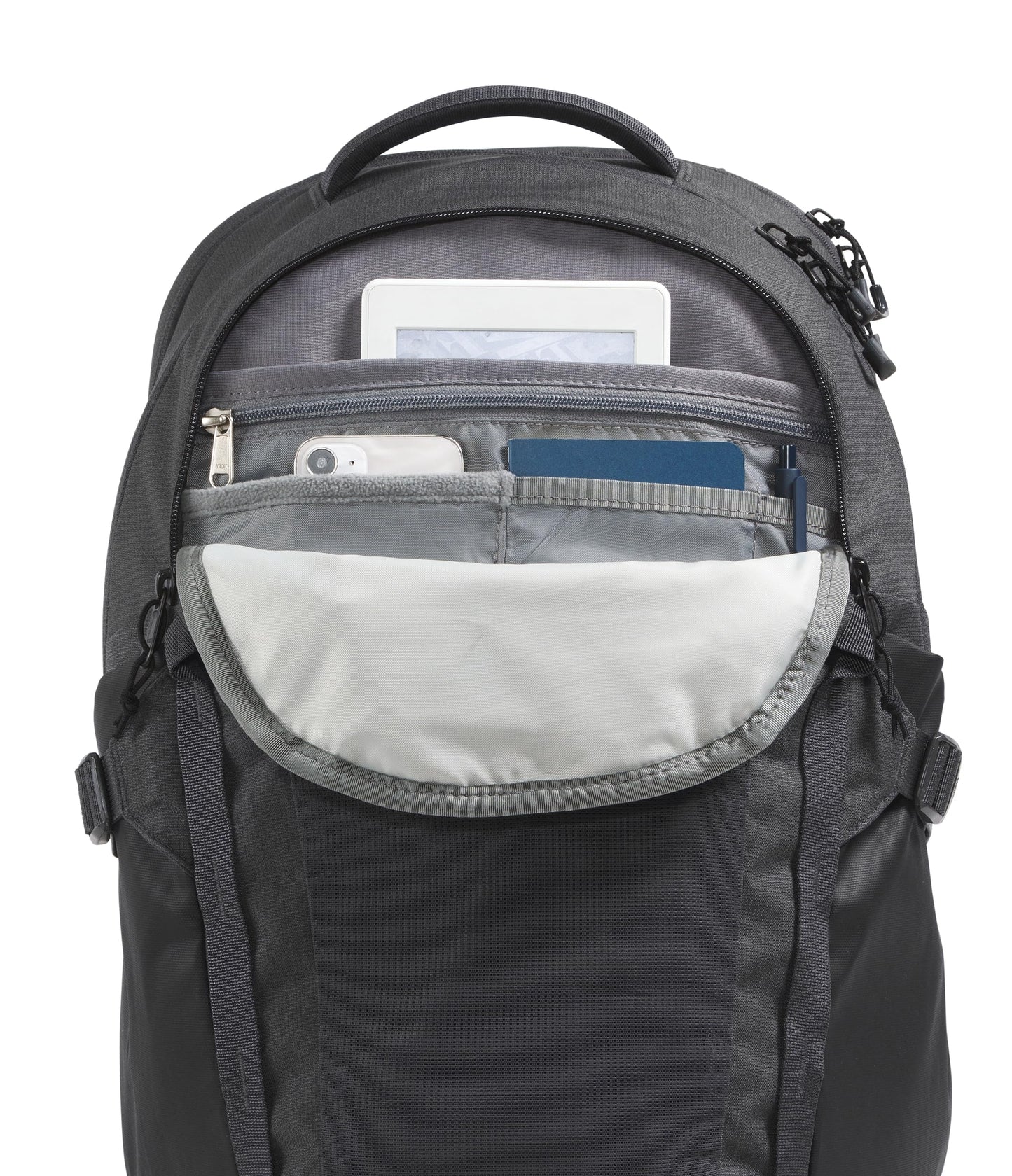 THE NORTH FACE Recon Everyday Laptop Backpack | Daypack with Water Repellent Finish, 16" Laptop Sleeve, 2 Water Bottle Pockets, TNF Black/TNF Black-NPF, One Size