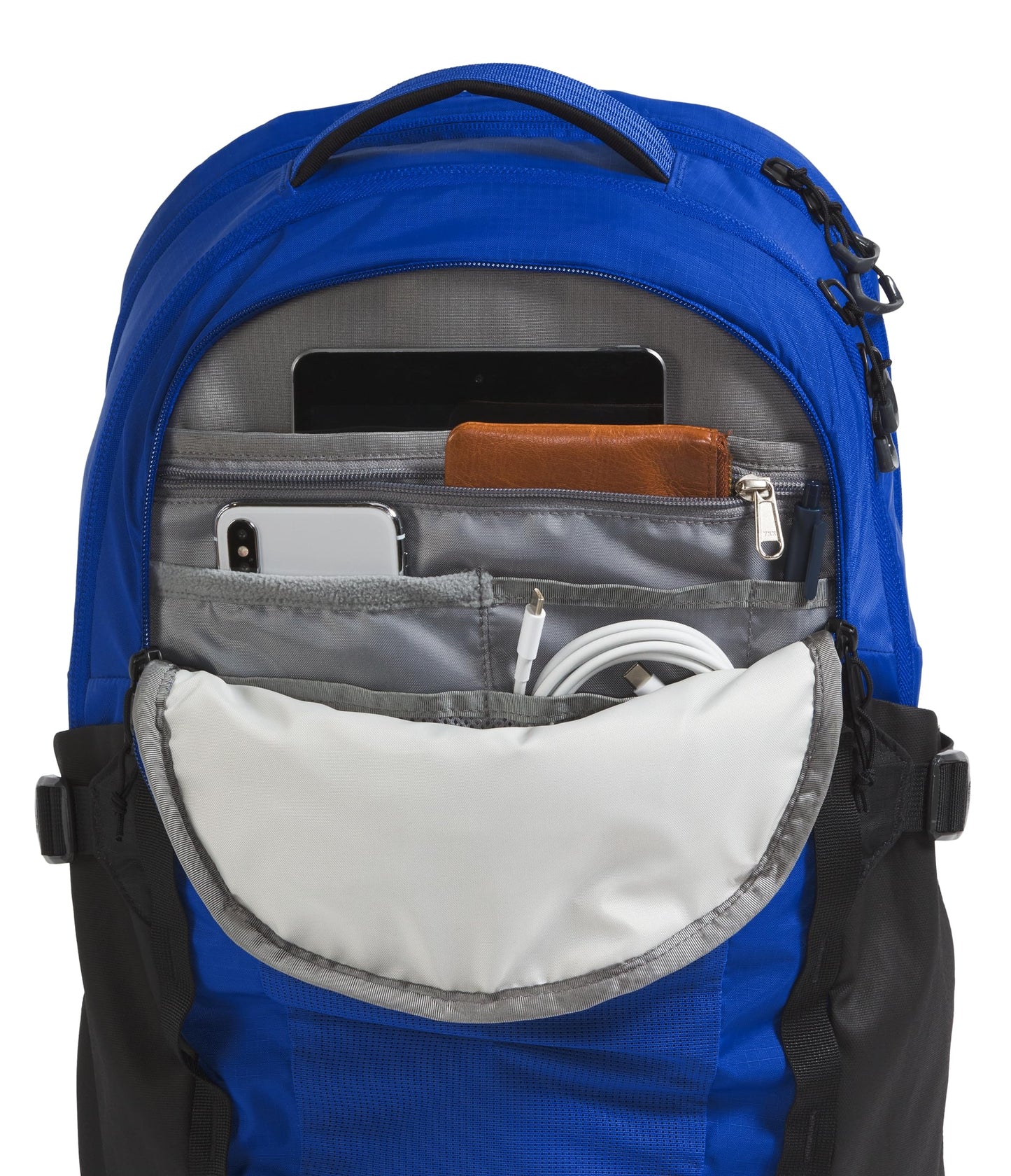 THE NORTH FACE Recon Everyday Laptop Backpack | Daypack with Water Repellent Finish, 16" Laptop Sleeve, 2 Water Bottle Pockets, TNF Black/TNF Black-NPF, One Size