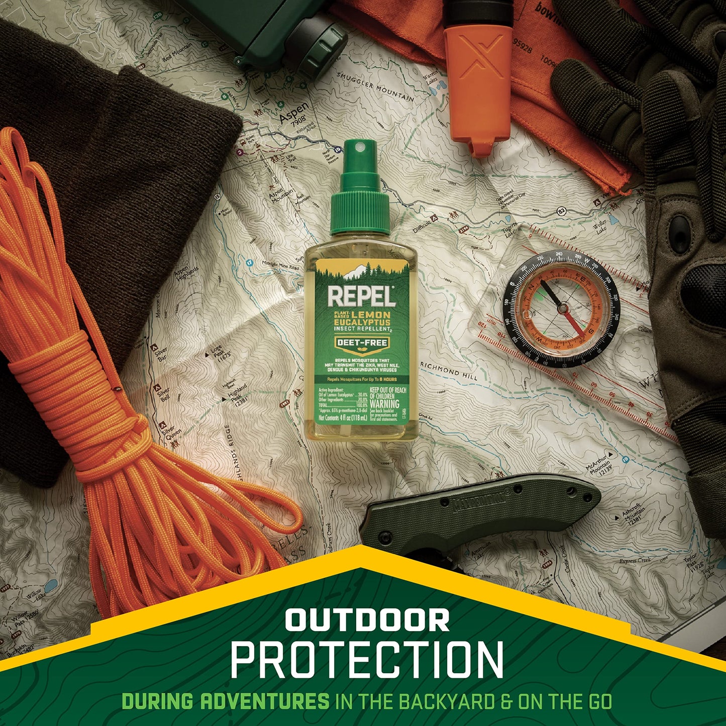Repel 100 Insect Repellent, Pump Spray, 4-Fluid Ounces, 10-Hour Protection
