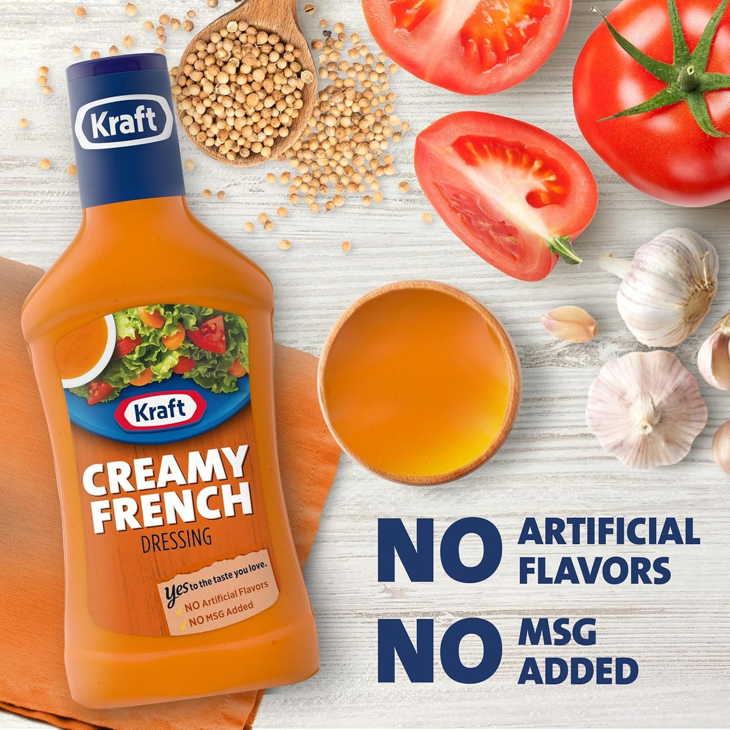 Kraft Creamy French Dressing, 16 fl oz Bottle