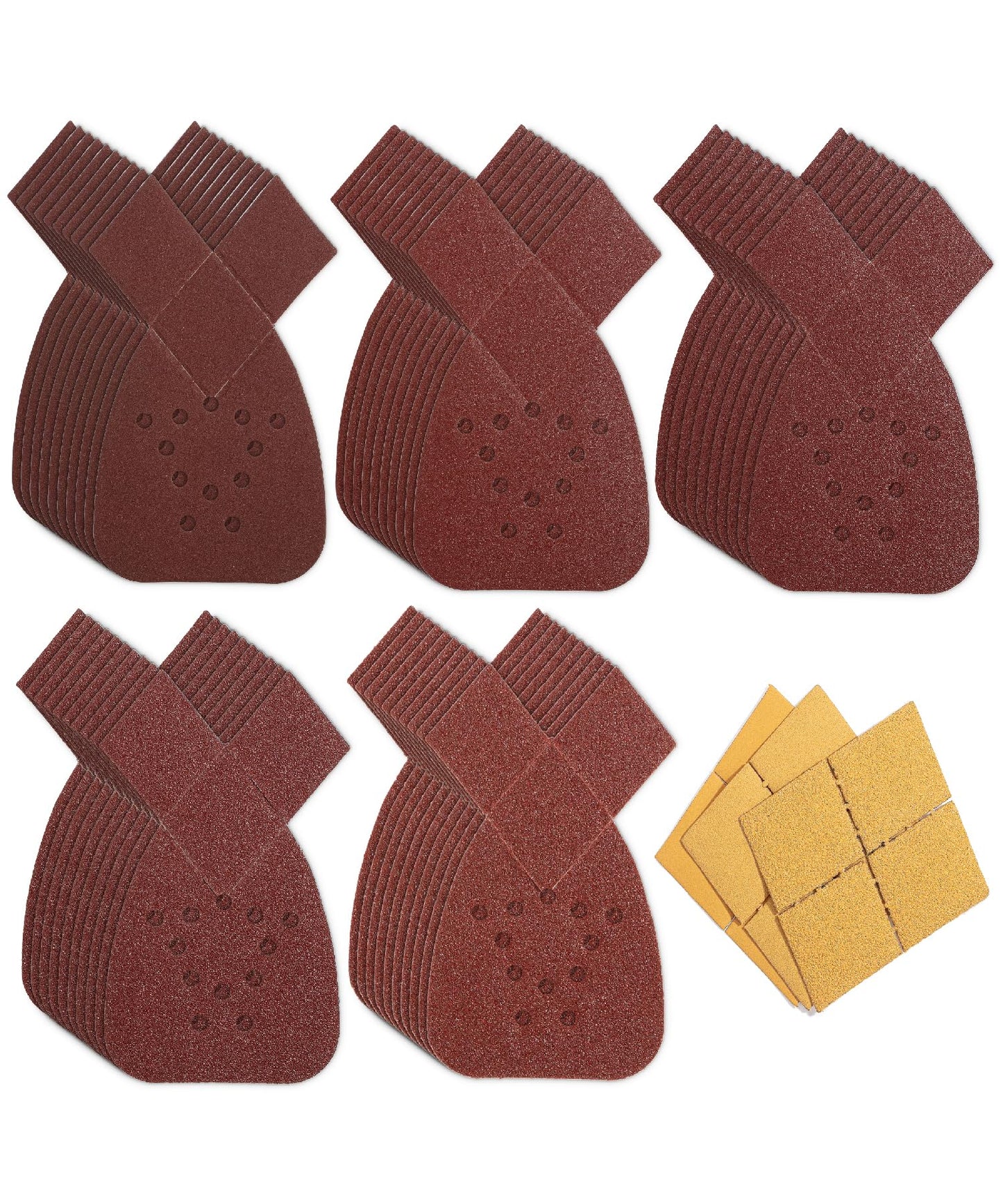 Bates- Mouse Detail Sander Sanding Pads, 30 pcs, 40/80/120/180/240 Grits, Palm Sander Sandpaper