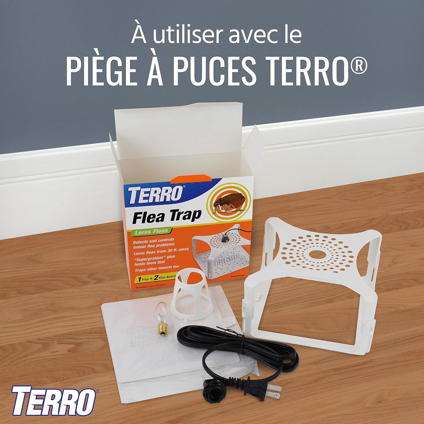 TERRO T231 Flea Trap Refills - Replacement Flea Trap Glue Boards,White, 3 Count (Pack of 1)