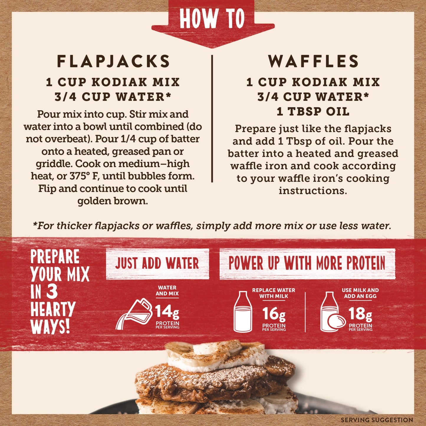 Kodiak Cakes Protein Pancake Power Cakes, Flapjack and Waffle Baking Mix, Buttermilk, 20 Oz, (Pack of 6)