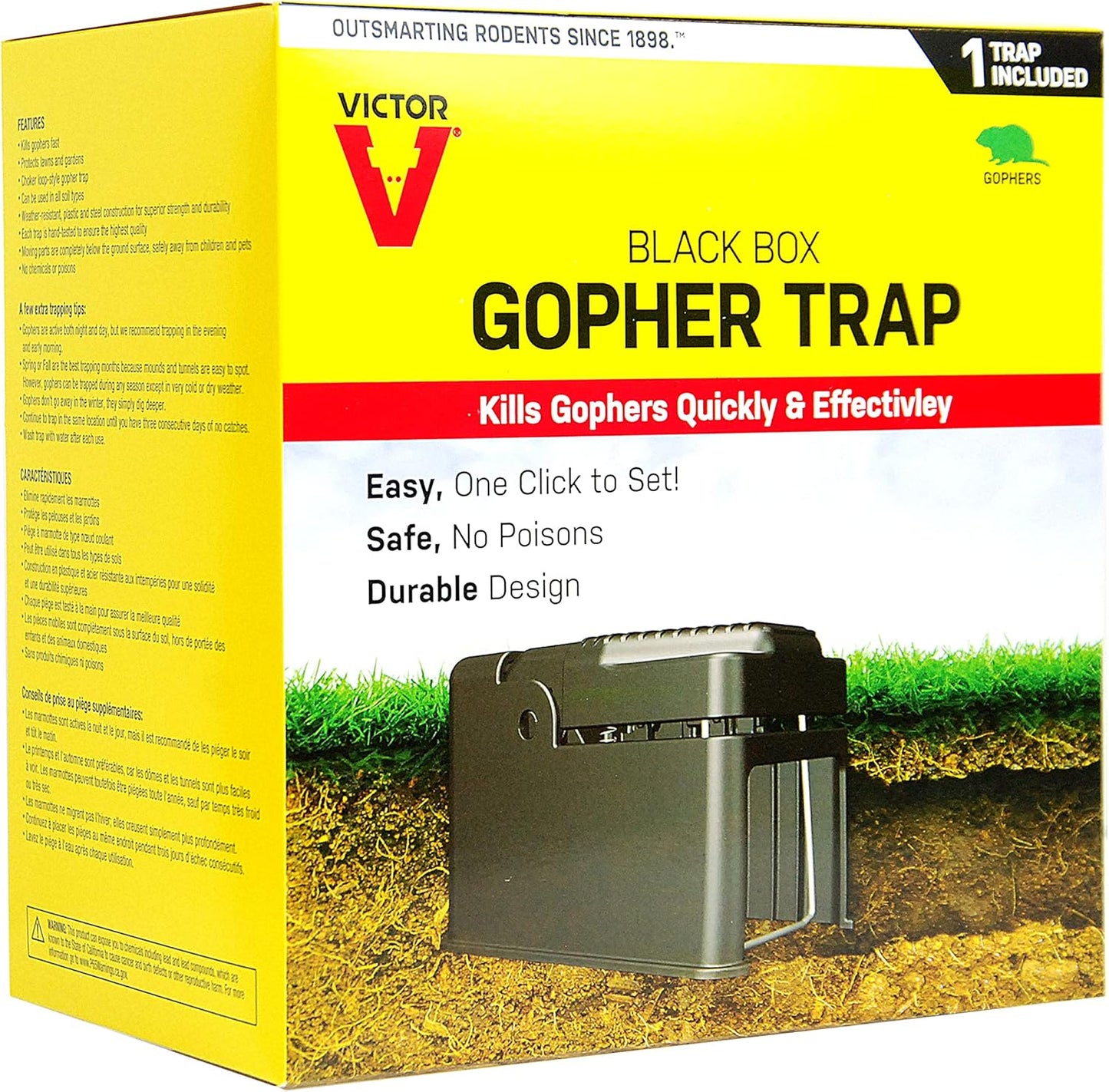 Victor 0626 Black Box Gopher Trap - Gopher Traps - Gopher Trap