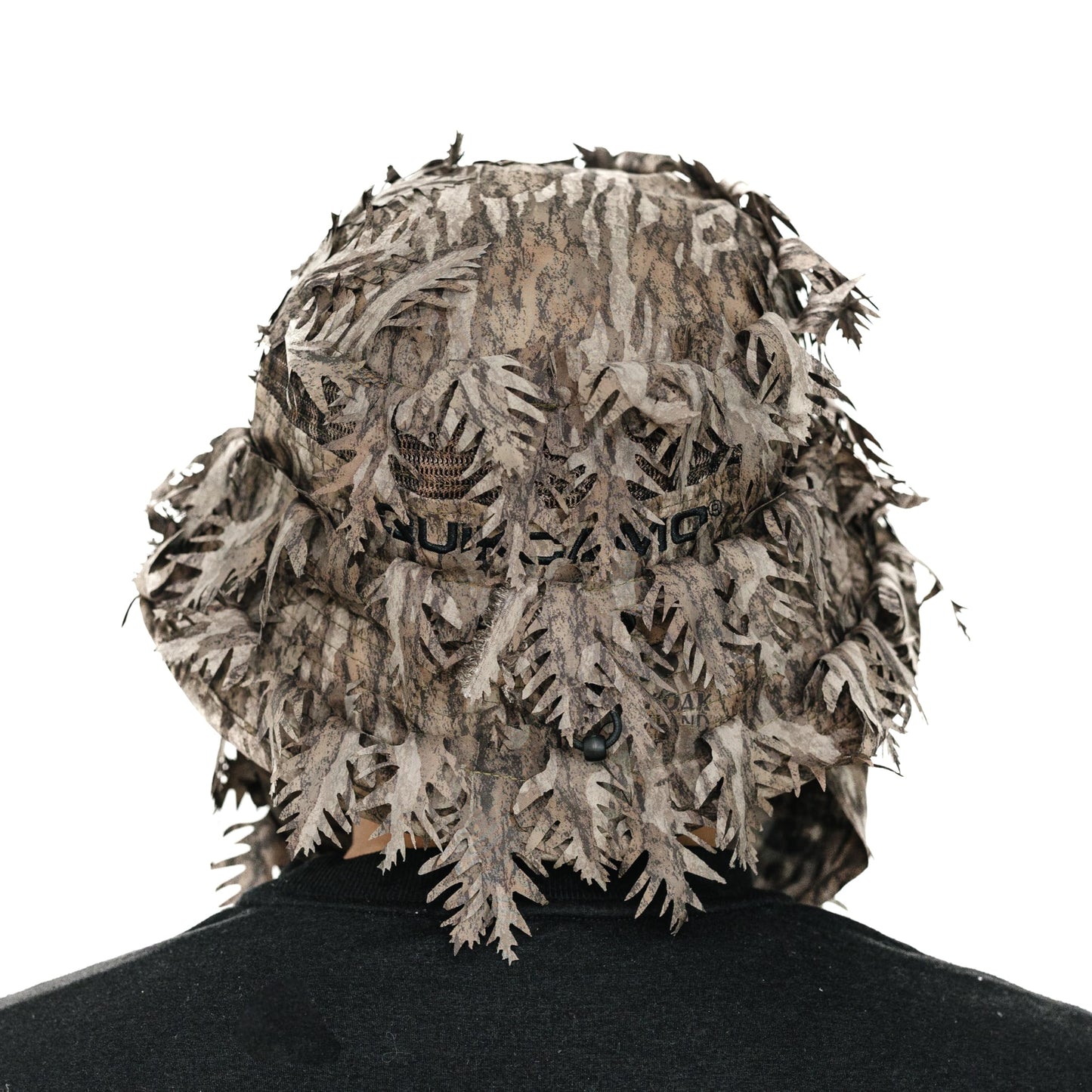 QuikCamo Realtree & Mossy Oak 3D Leafy Camo Face Mask Bucket Hat for Men Deer Duck and Turkey Hunting (Fully Adjustable OSFM)