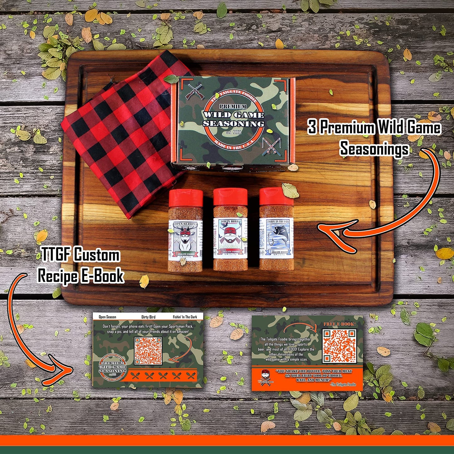 THE TAILGATE FOODIE Rare Pitmaster Gourmet Seasonings | 8 pc Grill Essentials Gift Set | 6 Secret Competition BBQ Spice Blends for Ribs, Pork, Brisket, Chicken, Fish, Steak *Great Christmas Gift*