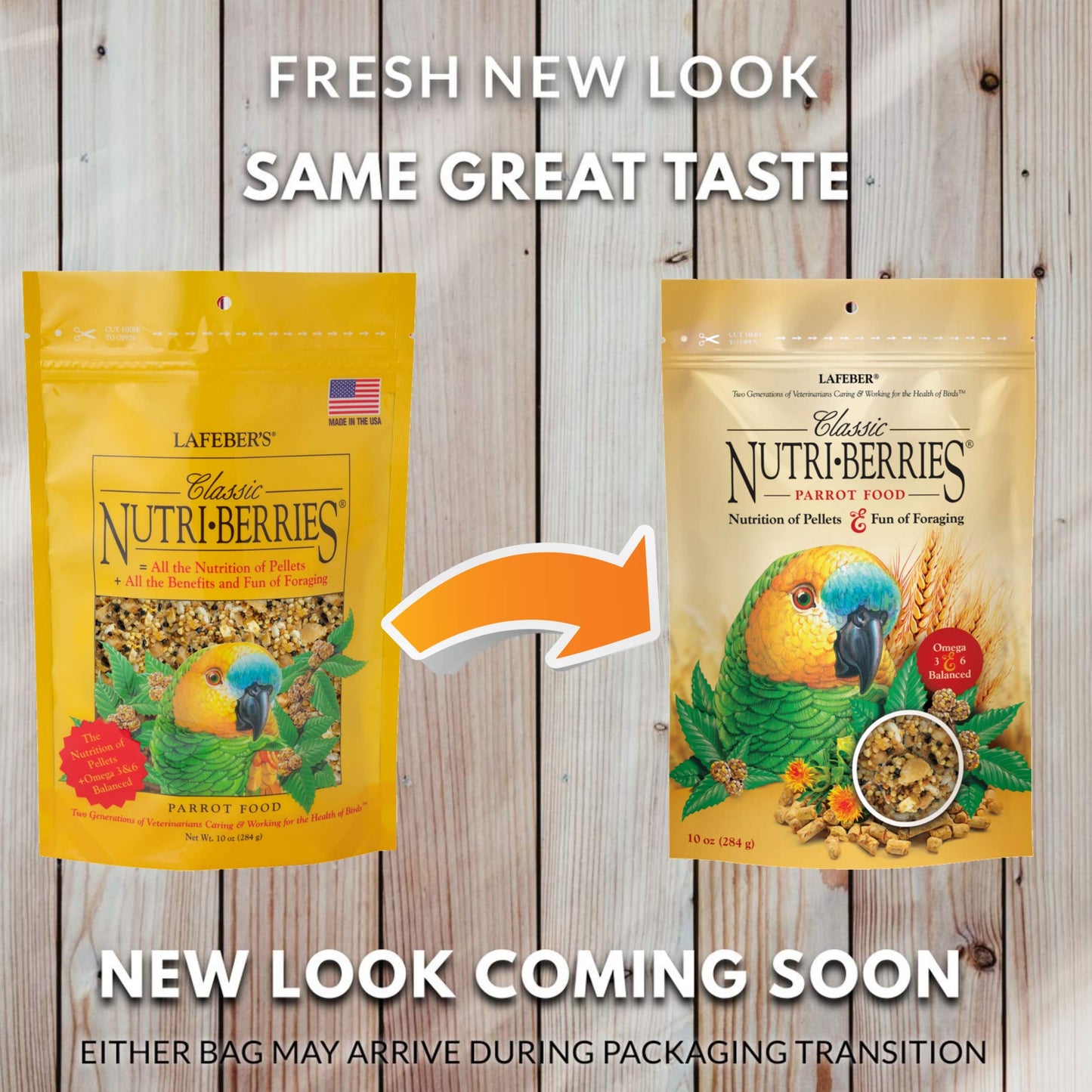 LAFEBER'S Classic Nutri-Berries Pet Bird Food, Made with Non-GMO and Human-Grade Ingredients, for Parrots, 3.25 lb