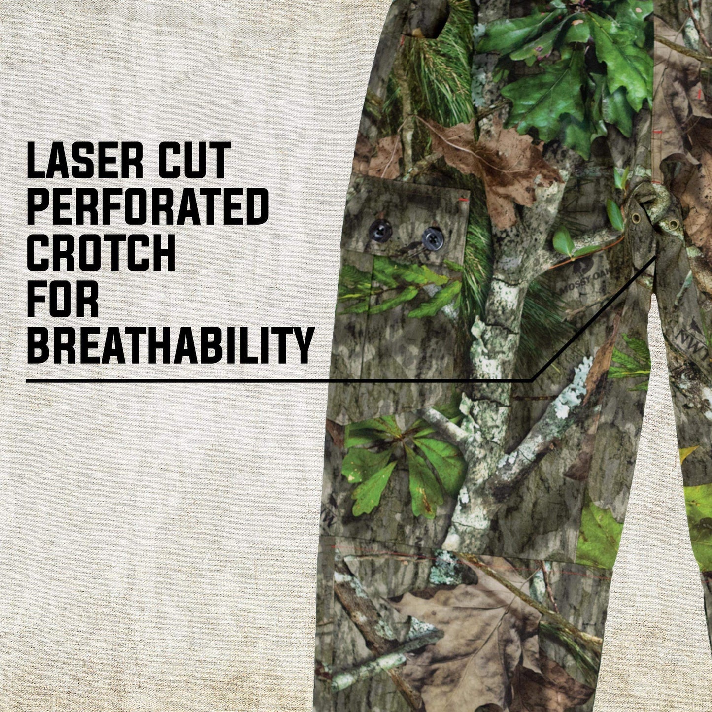 Mossy Oak Men's Lightweight Camo Hunting Pants Tibbee