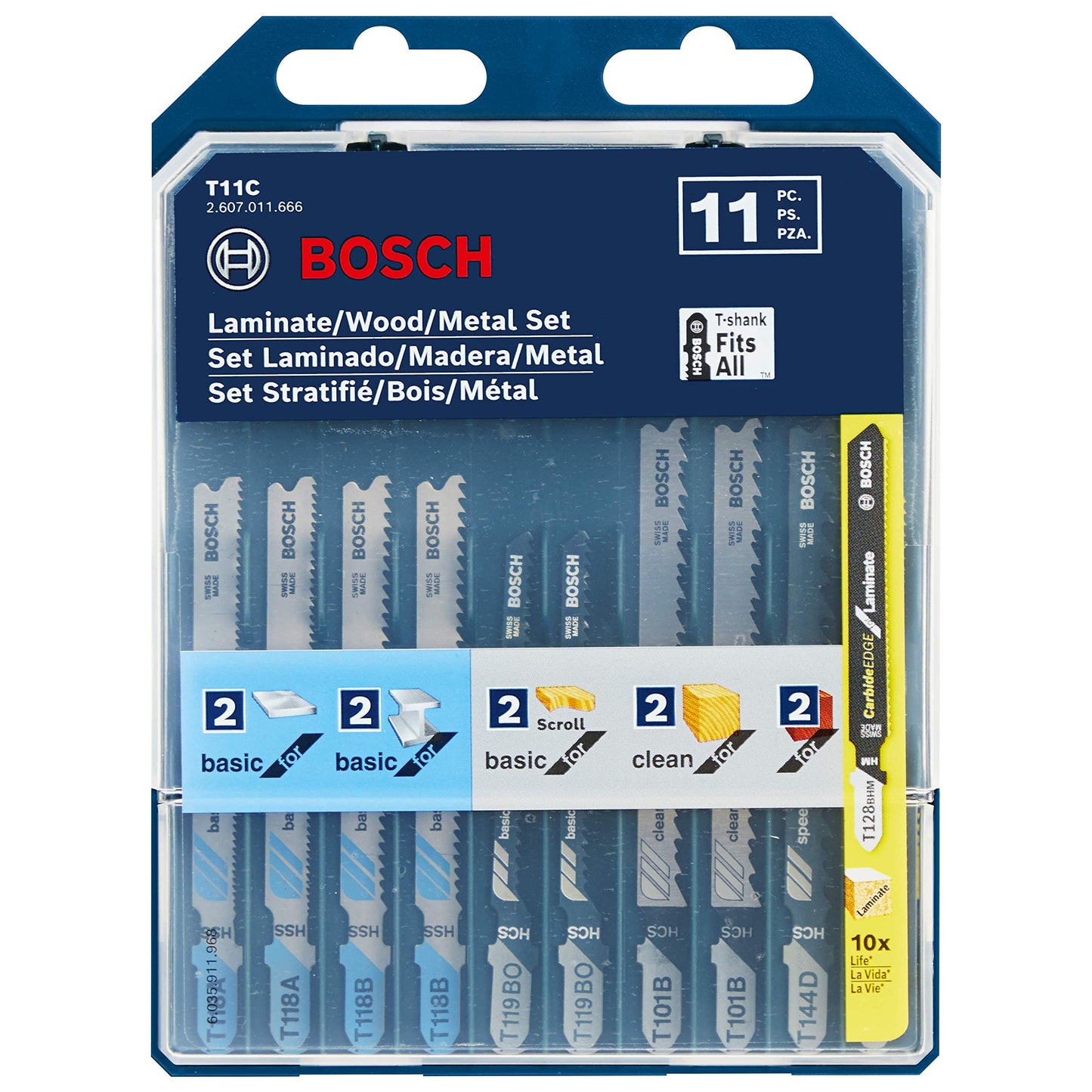 Bosch T30C 30 pc. T-Shank Jig Saw Blade Set for Wood and Metal