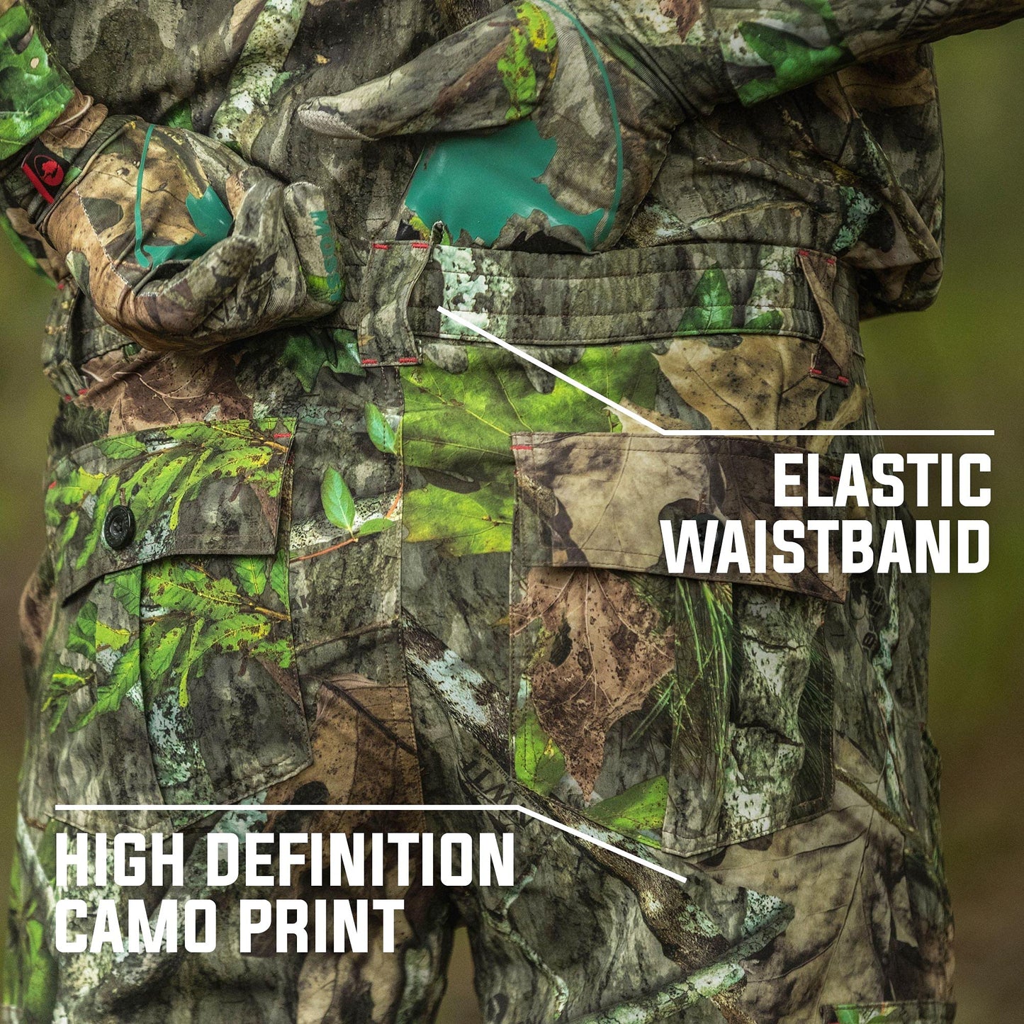 Mossy Oak Men's Lightweight Camo Hunting Pants Tibbee