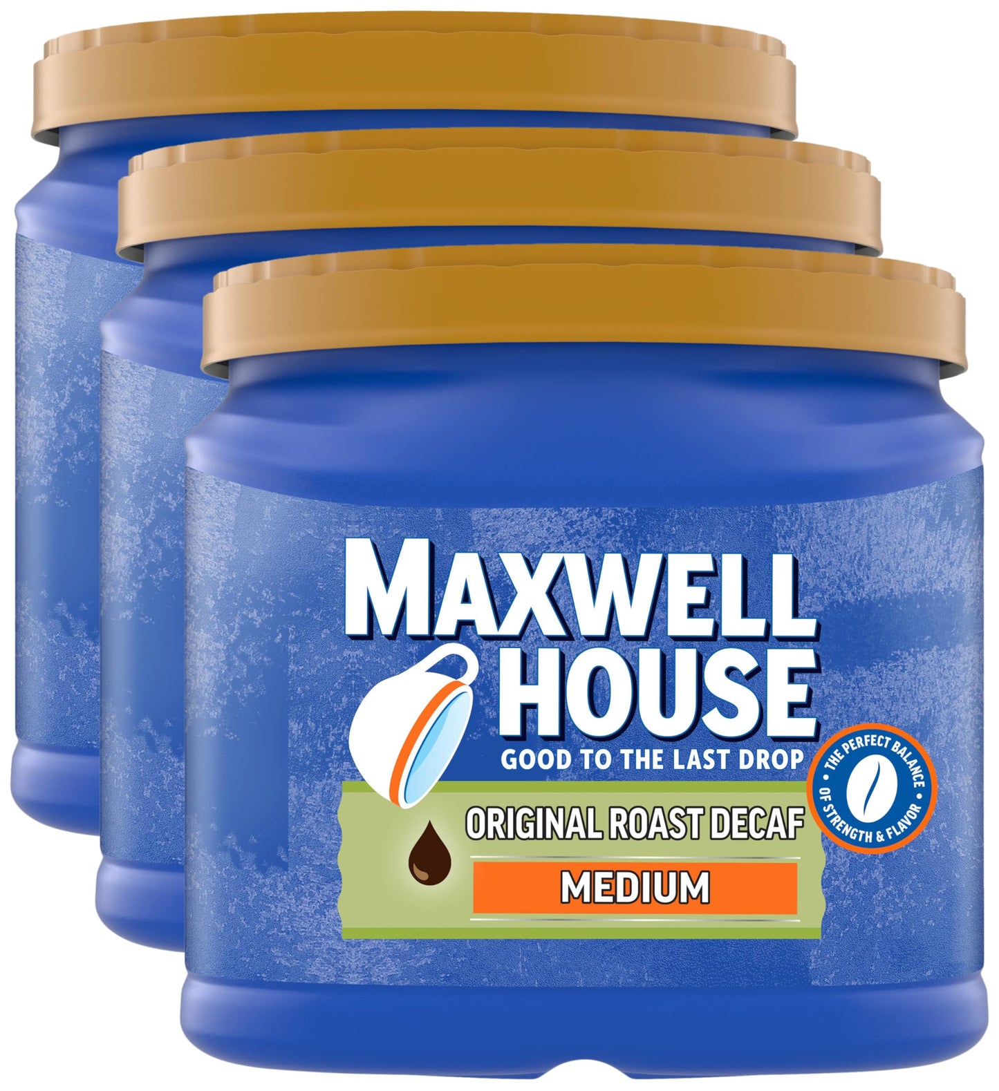 Maxwell House Decaffeinated Original Medium Roast Ground Coffee, 29.3 oz Canister