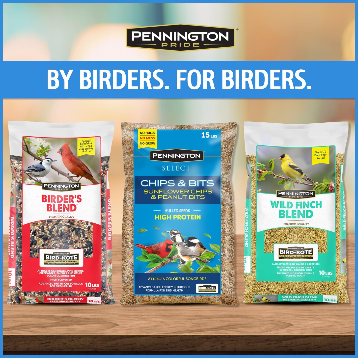 Pennington Pride Songbird Nut & Fruit Blend, Wild Bird Seed for Outside Feeders, Advanced Nutrition Formula for Bird Health, 10-lb. Bag