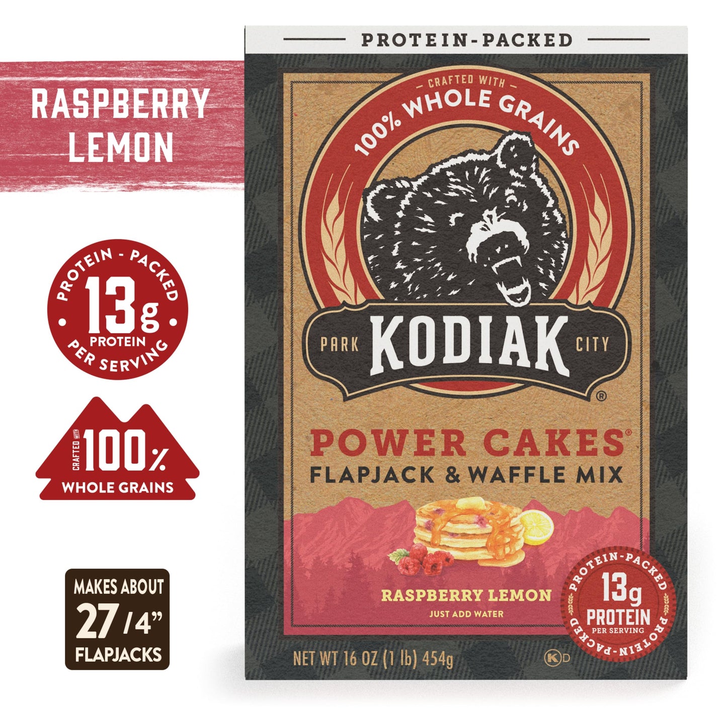 Kodiak Cakes Protein Pancake Power Cakes, Flapjack and Waffle Baking Mix, Buttermilk, 20 Oz, (Pack of 6)