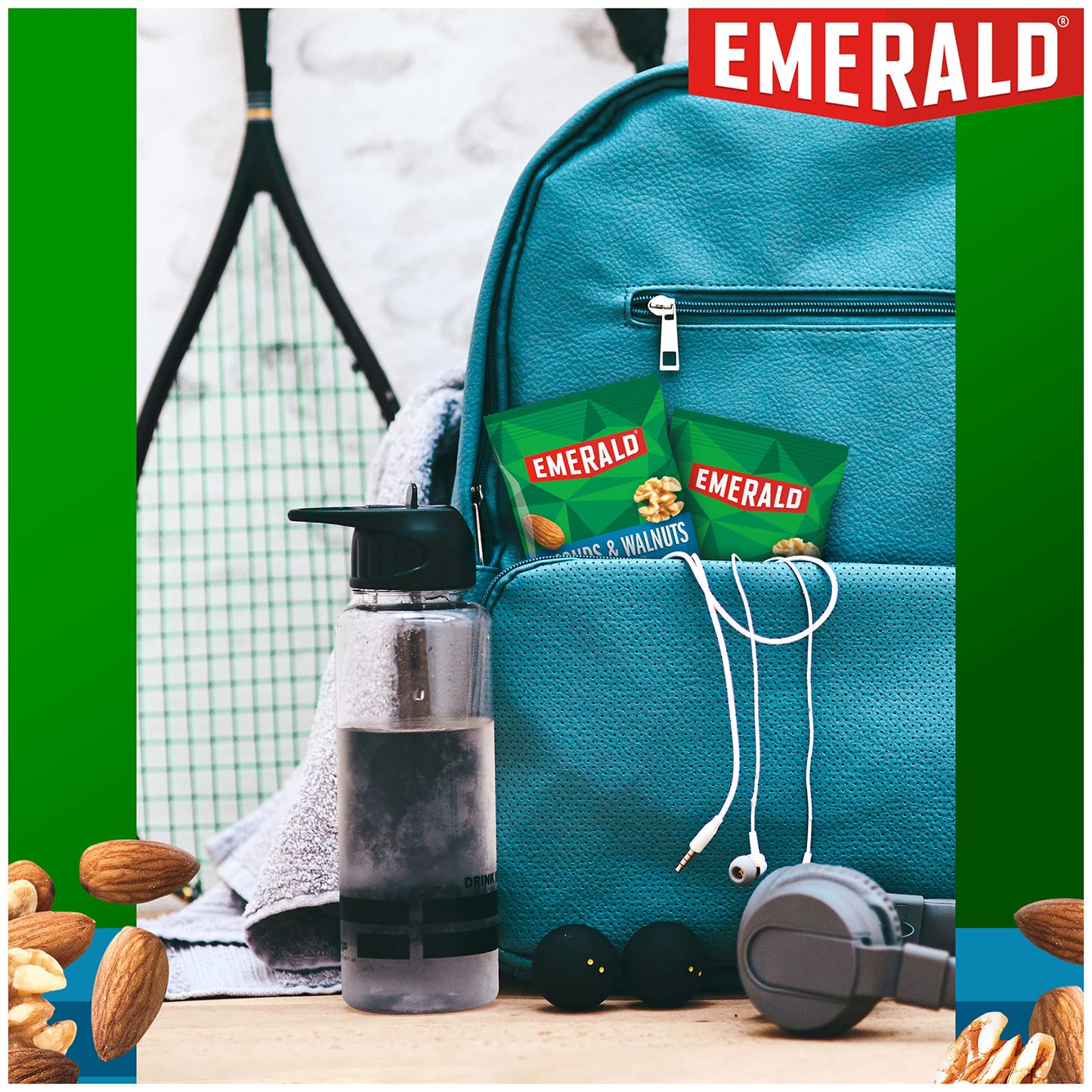 Emerald Nuts Mixed Nuts Variety Pack 18ct (1-Pack) , 100-Calorie Individual Packs , Features Dry Roasted Almonds, Natural Almonds & Walnuts, and Roasted & Salted Cashews