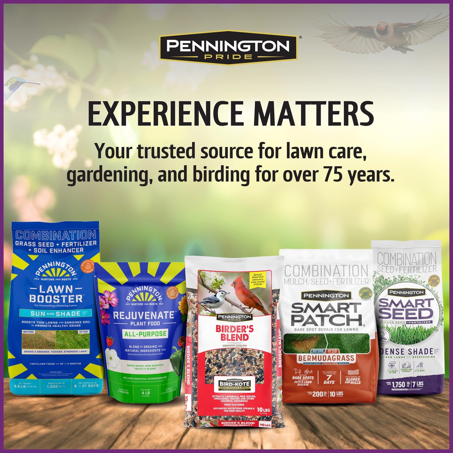 Pennington Pride Songbird Nut & Fruit Blend, Wild Bird Seed for Outside Feeders, Advanced Nutrition Formula for Bird Health, 10-lb. Bag