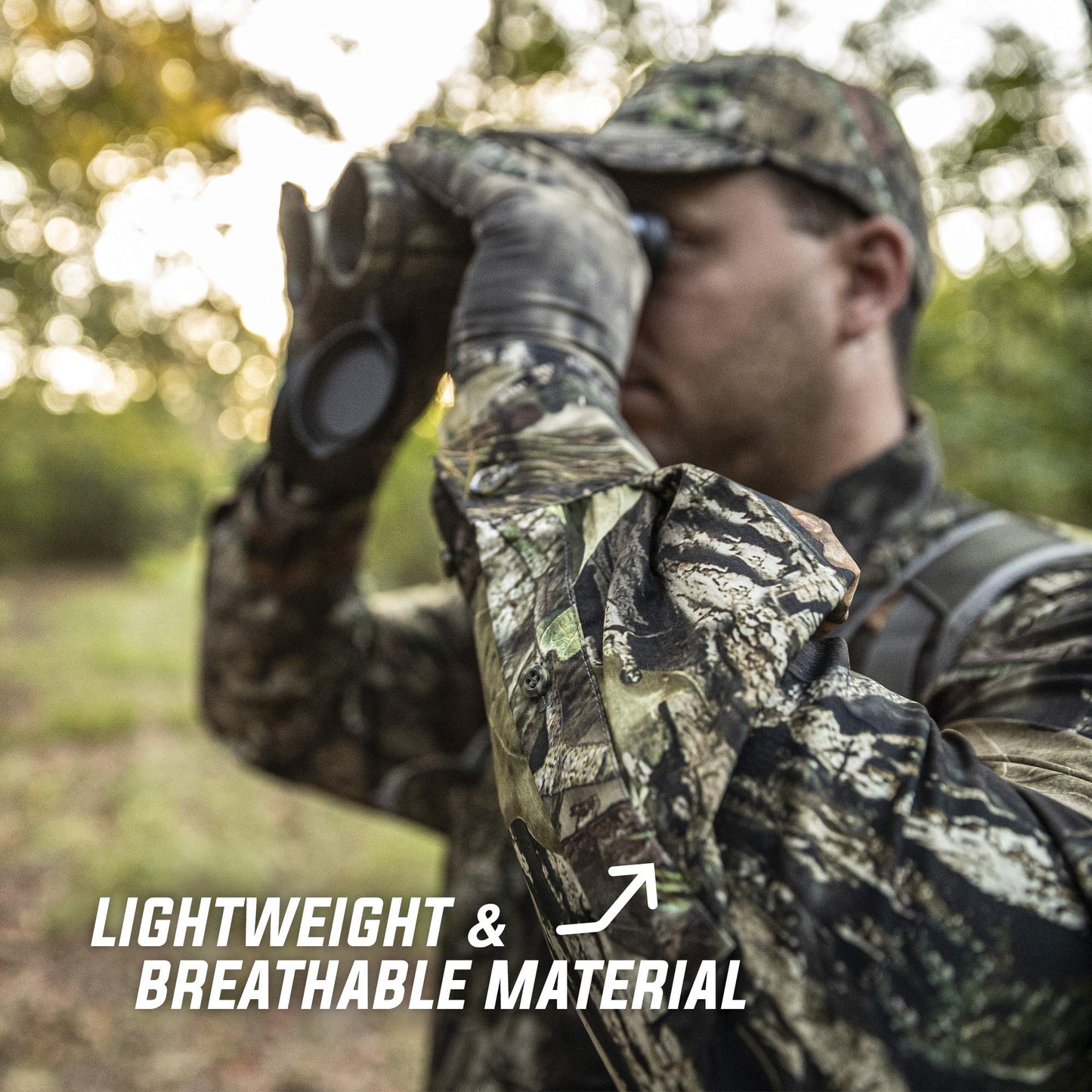 Mossy Oak Men's Tibbee Technical Lightweight Camo Hunting Shirt