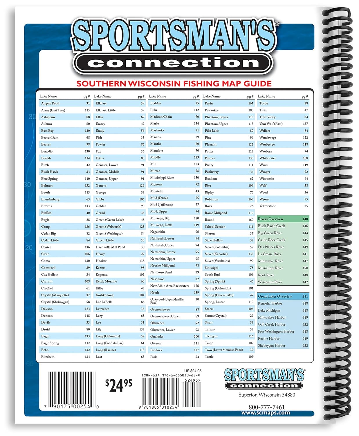 Southern Wisconsin Fishing Map Guide